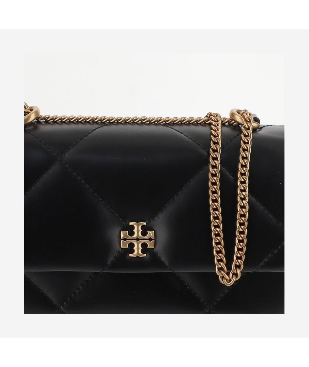 TORY BURCH Черная кожаная сумка через плечо, фото 4