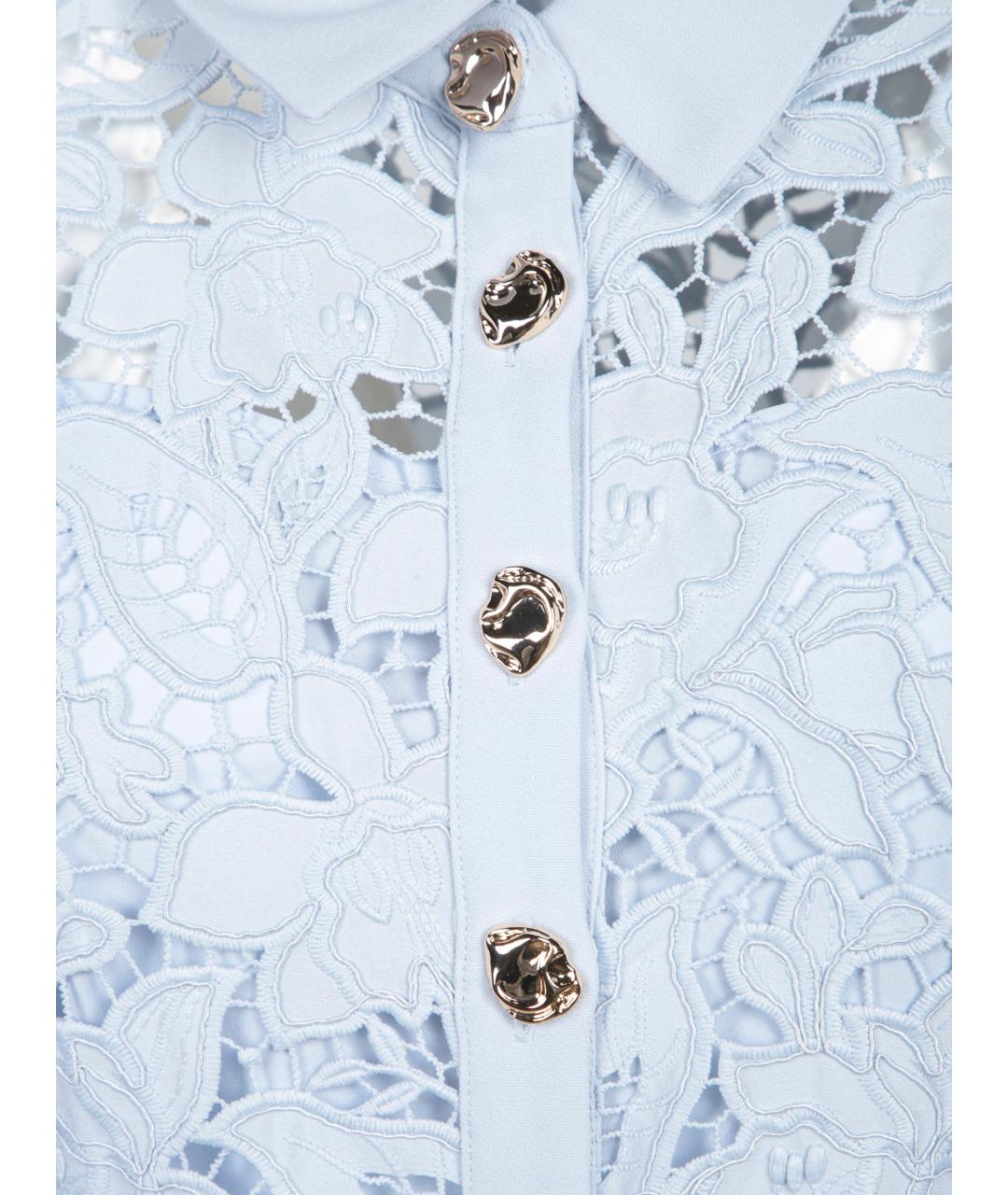 SELF-PORTRAIT Голубое полиэстеровое платье, фото 3