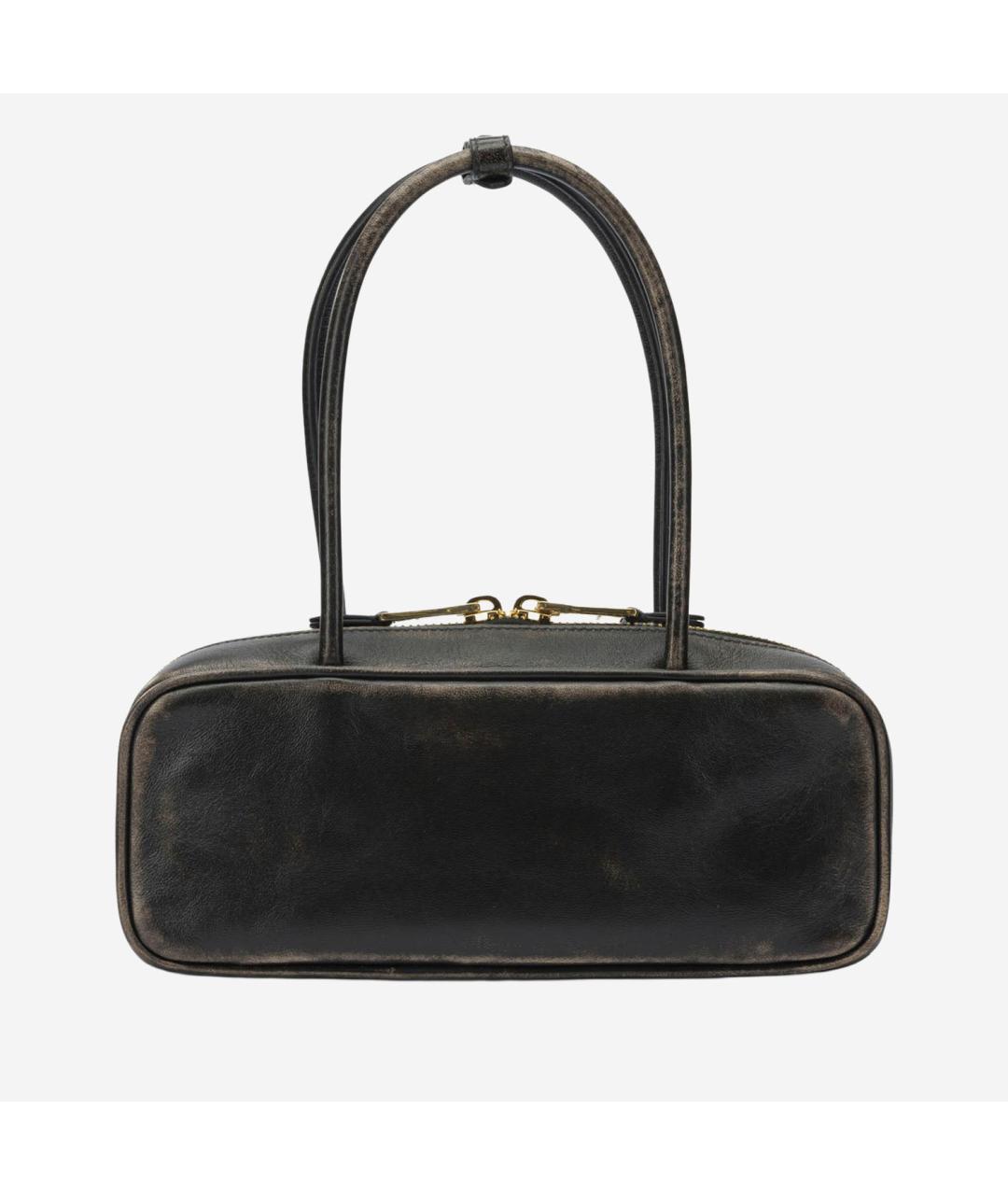 MIU MIU Коричневая кожаная сумка с короткими ручками, фото 3