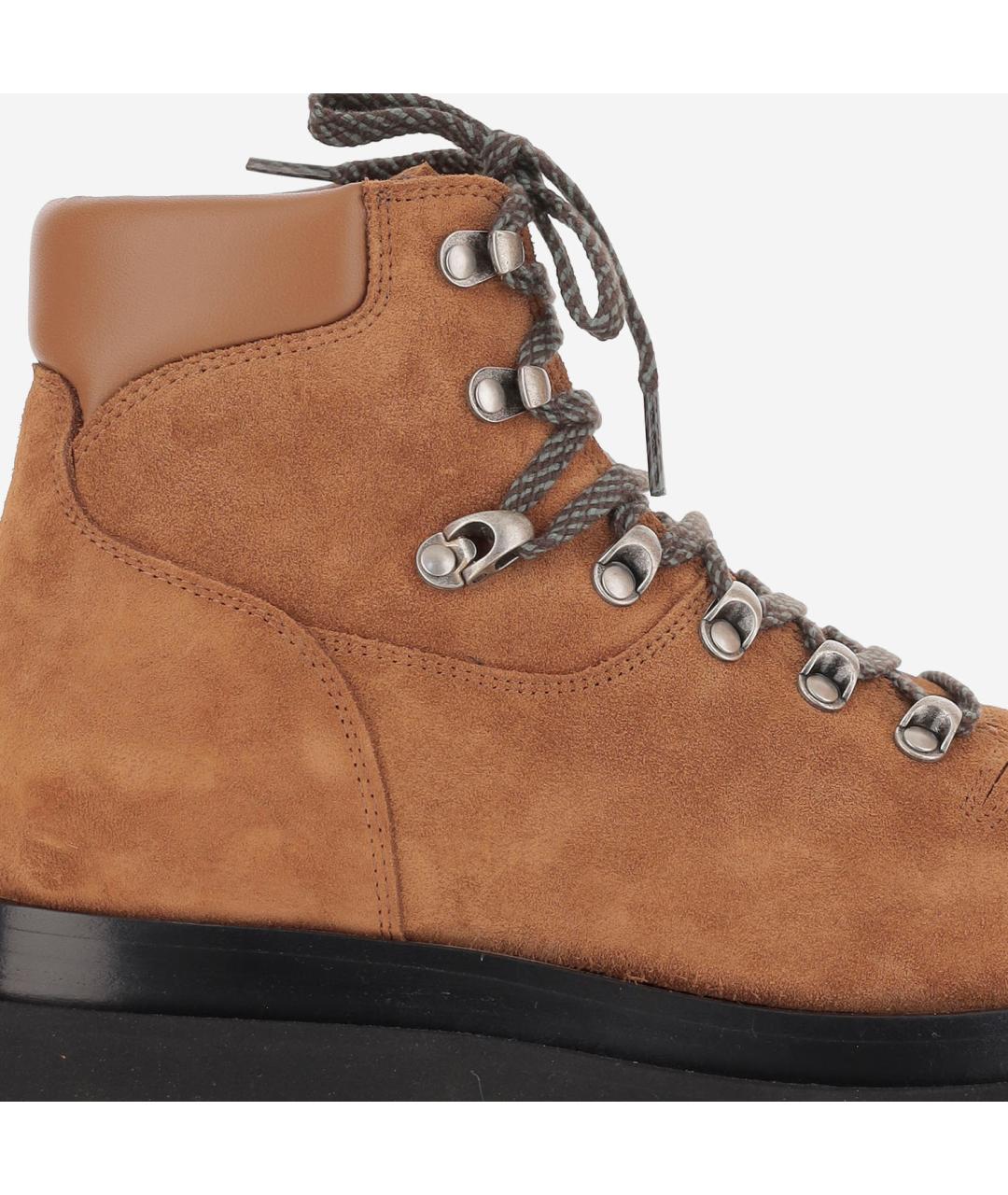 BOTTEGA VENETA Коричневые замшевые высокие ботинки, фото 4