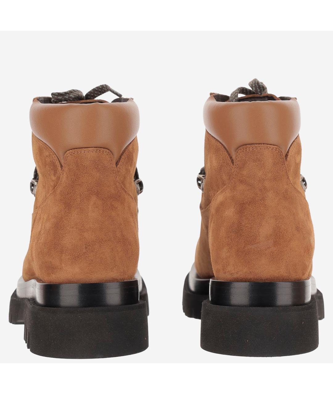 BOTTEGA VENETA Коричневые замшевые высокие ботинки, фото 3