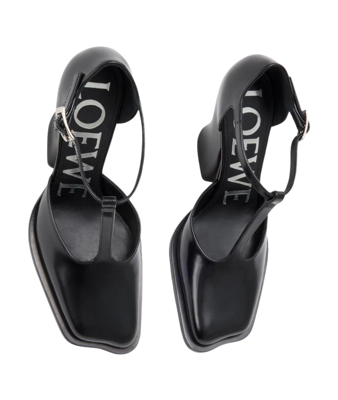 LOEWE Черные кожаные туфли, фото 3