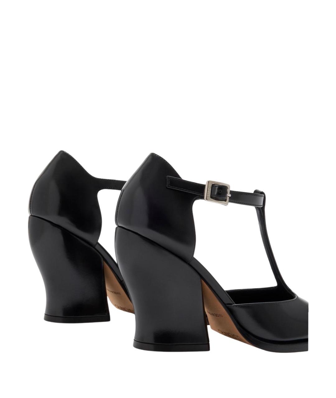 LOEWE Черные кожаные туфли, фото 4