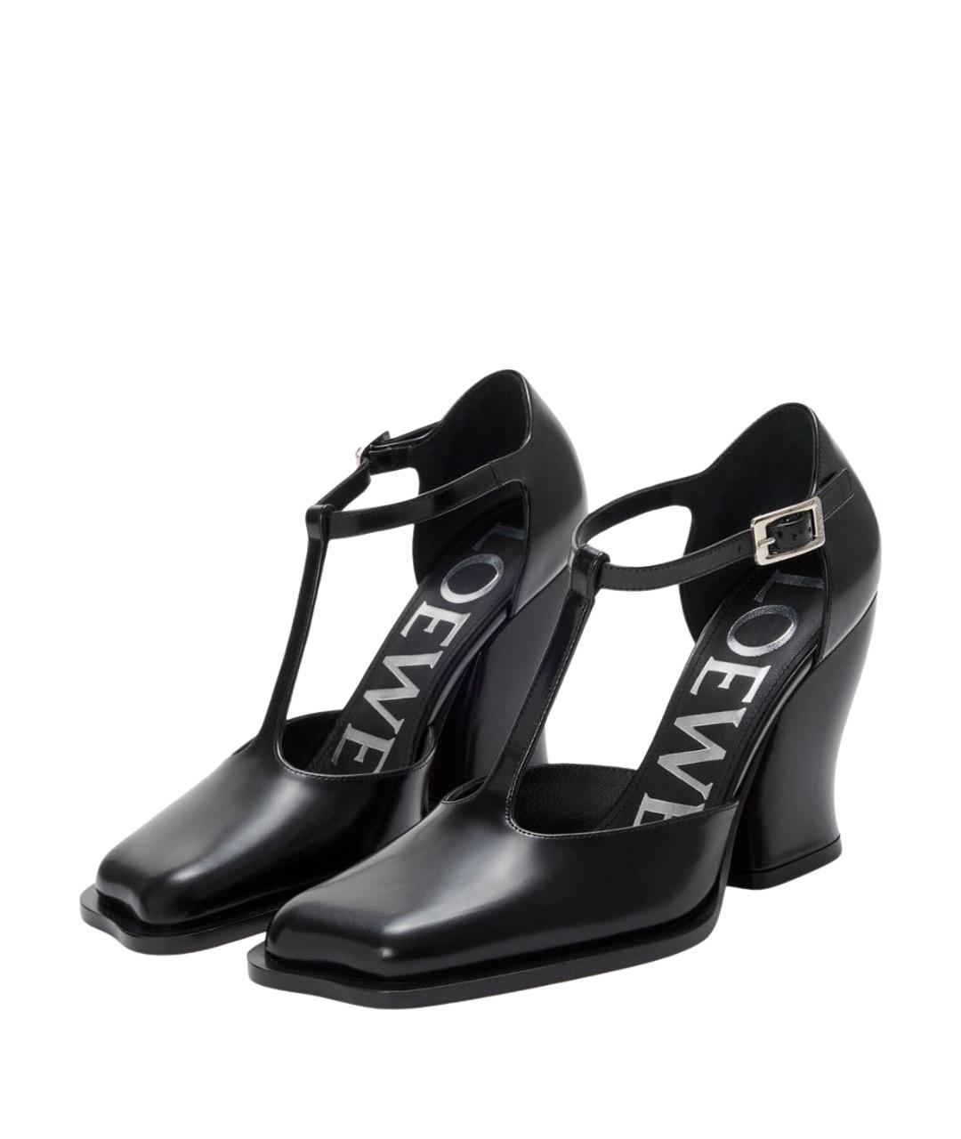 LOEWE Черные кожаные туфли, фото 2