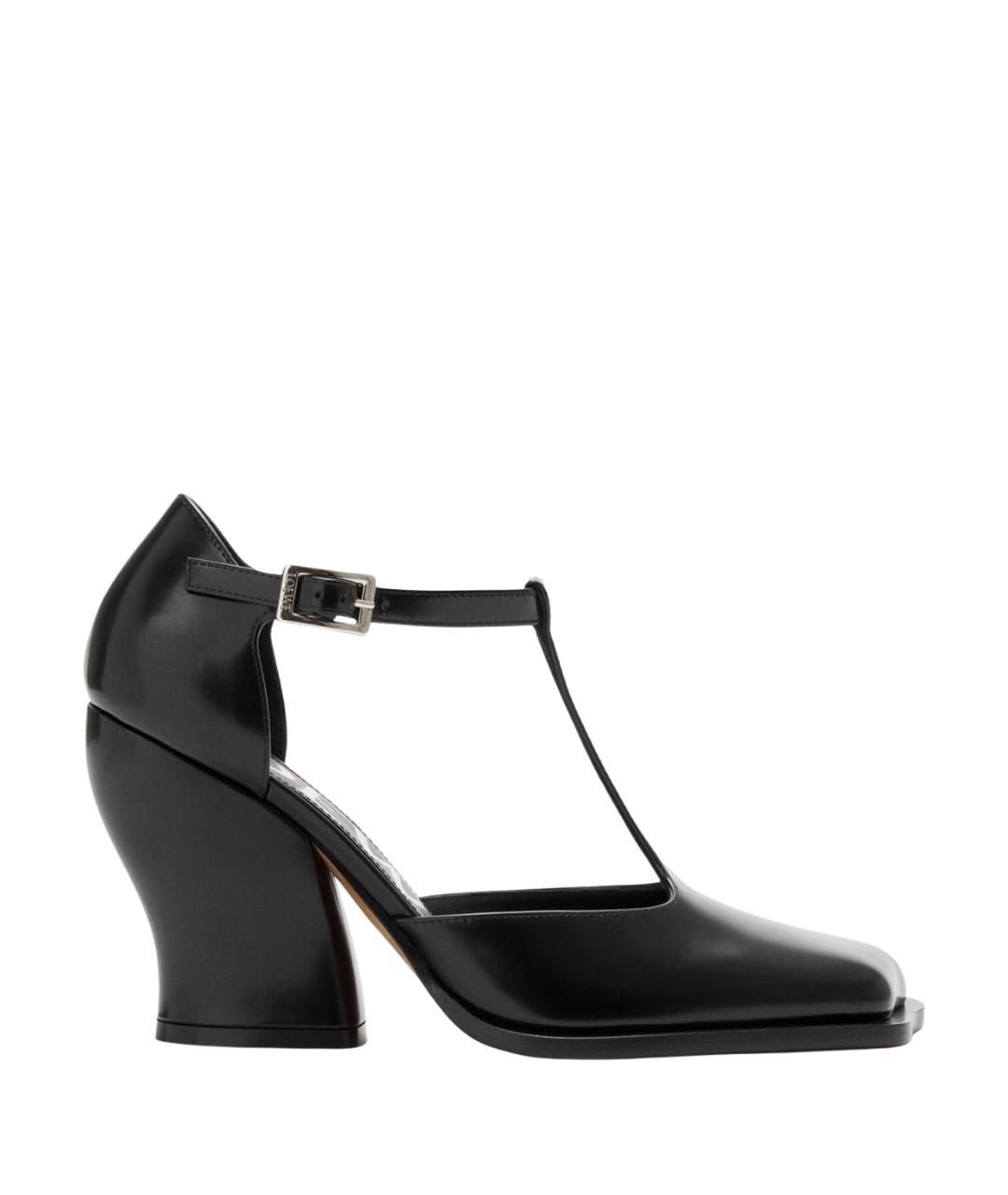 LOEWE Черные кожаные туфли, фото 1