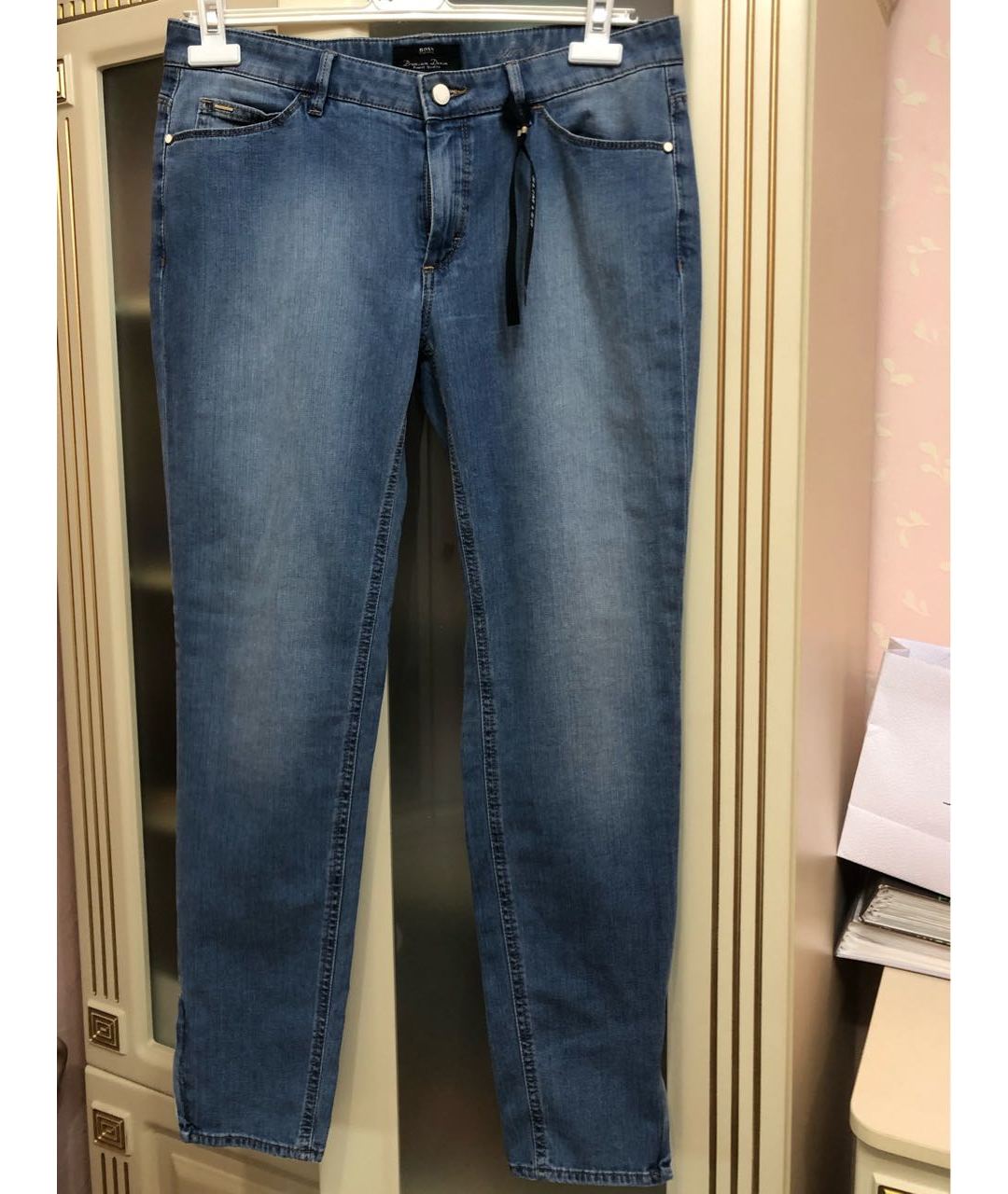 HUGO BOSS Голубые прямые джинсы, фото 9