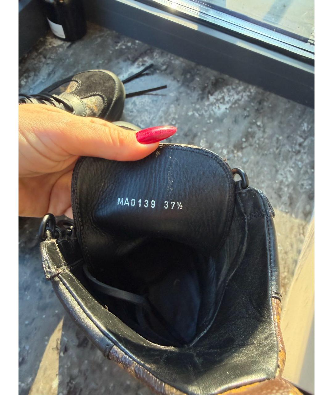 LOUIS VUITTON Черные кожаные ботинки, фото 7