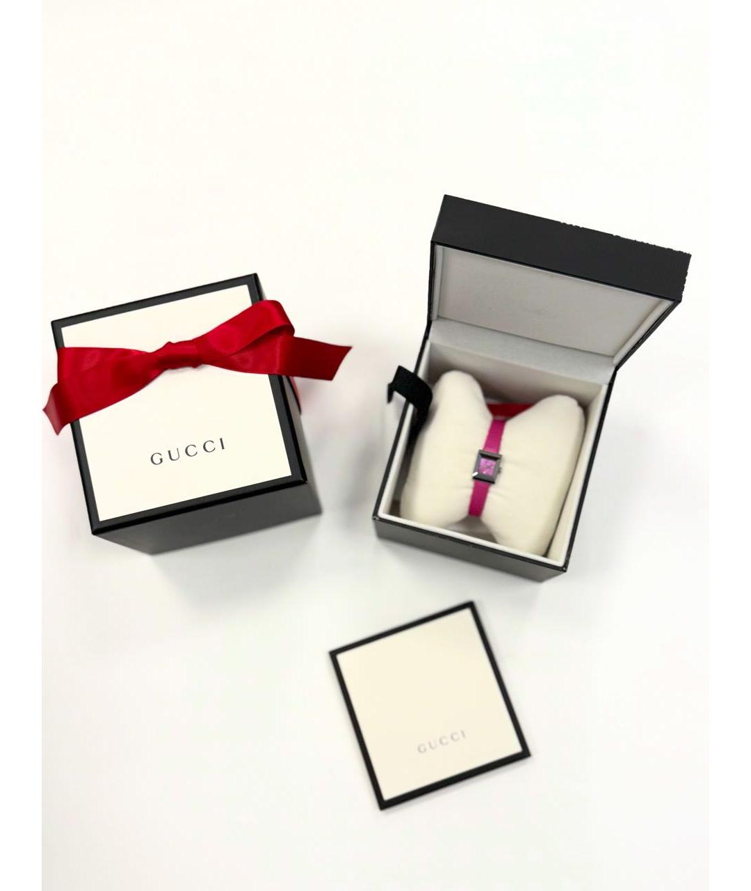 GUCCI Фуксия металлические часы, фото 5