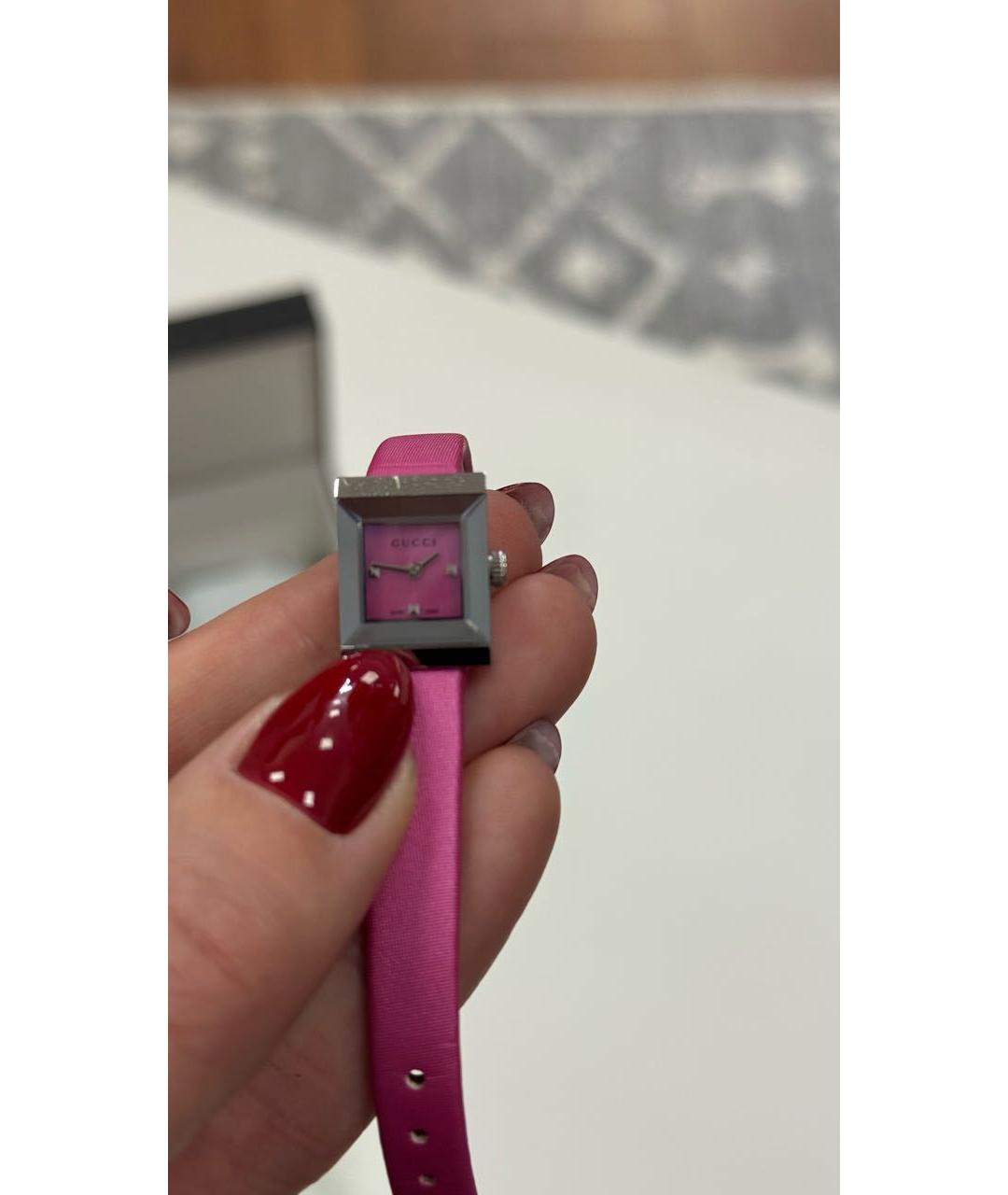 GUCCI Фуксия металлические часы, фото 4