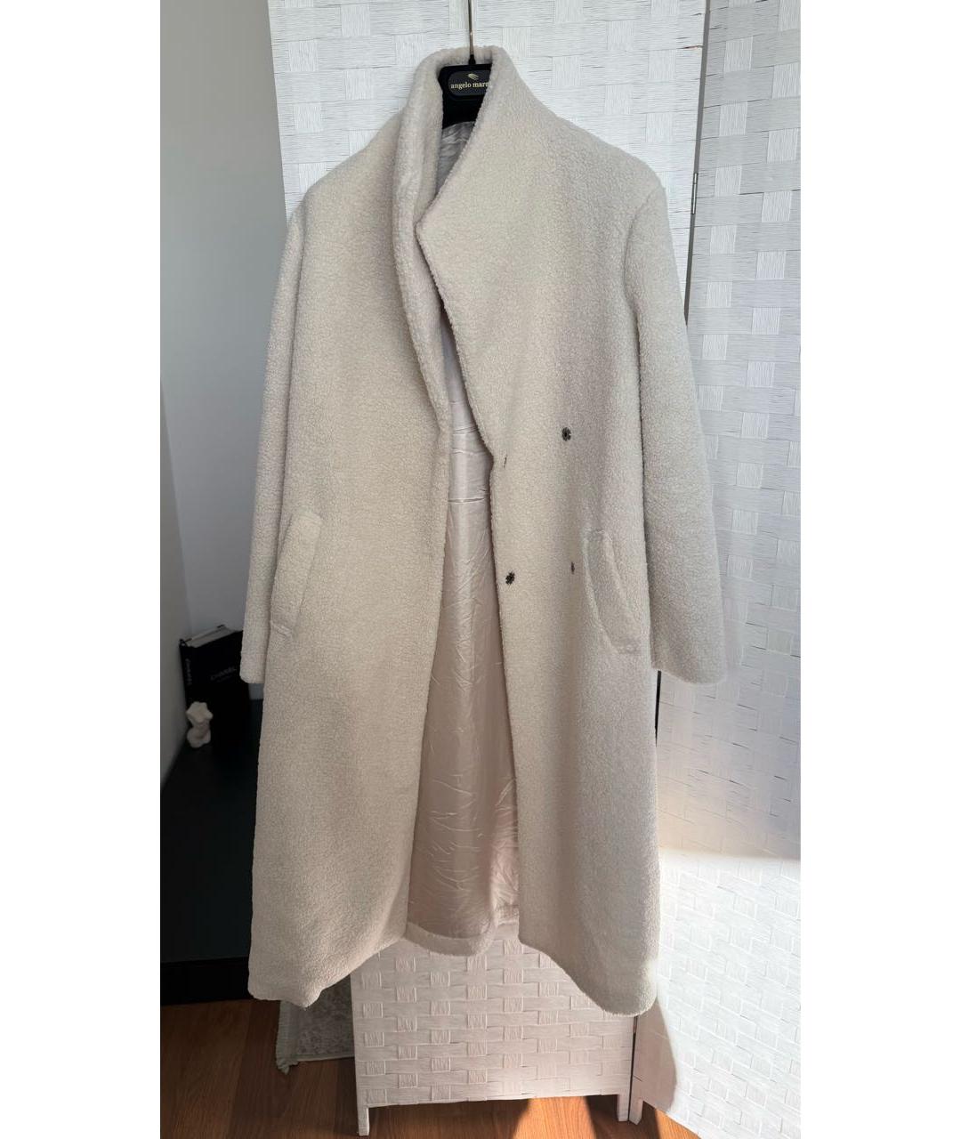 PINKO Бежевое полиэстеровое пальто, фото 2