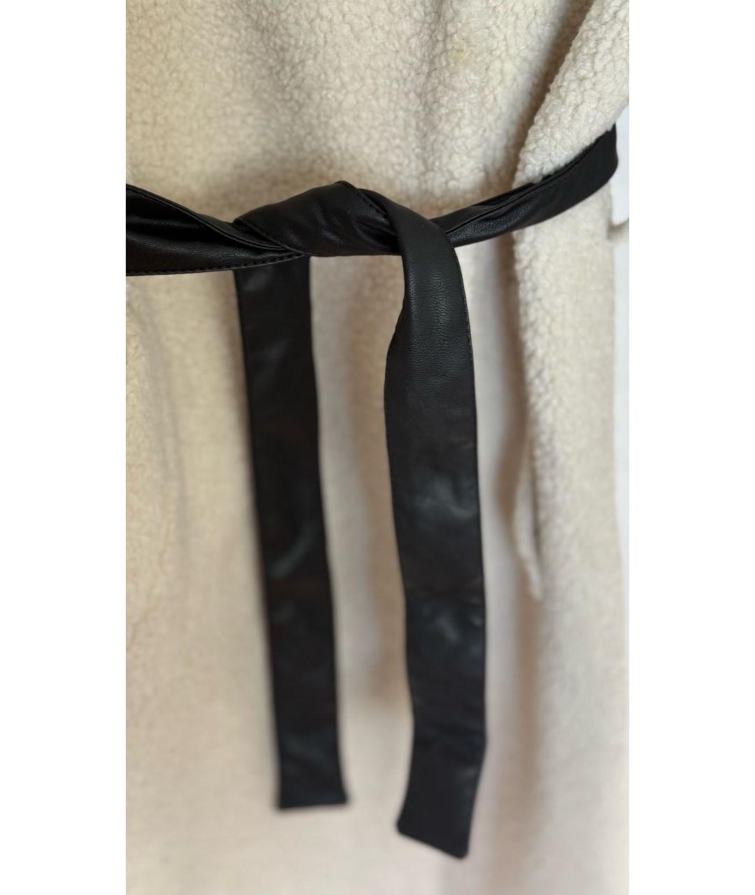 PINKO Бежевое полиэстеровое пальто, фото 5