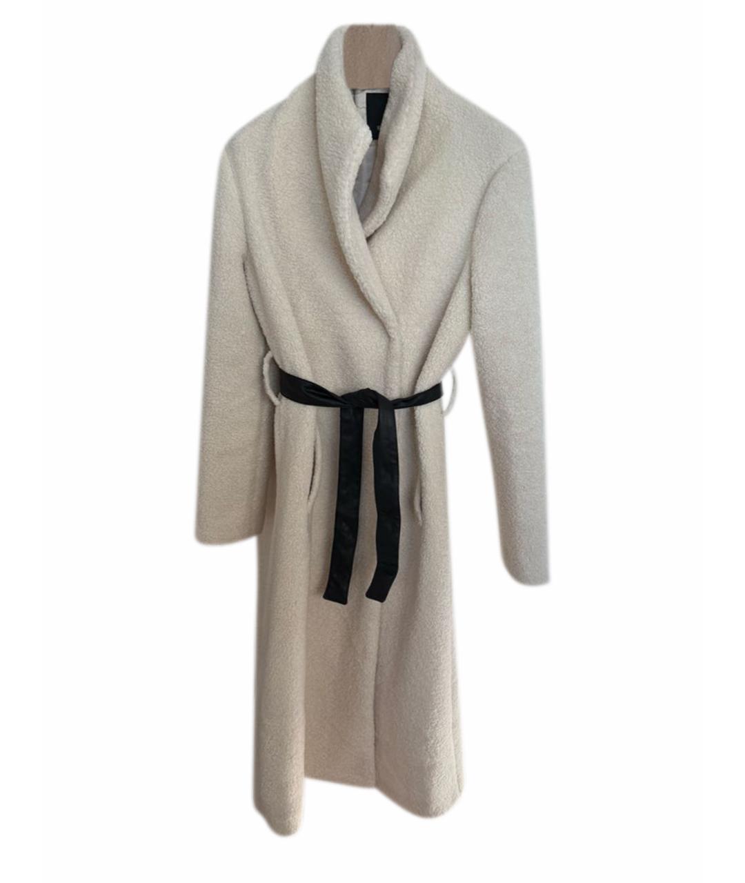 PINKO Бежевое полиэстеровое пальто, фото 1