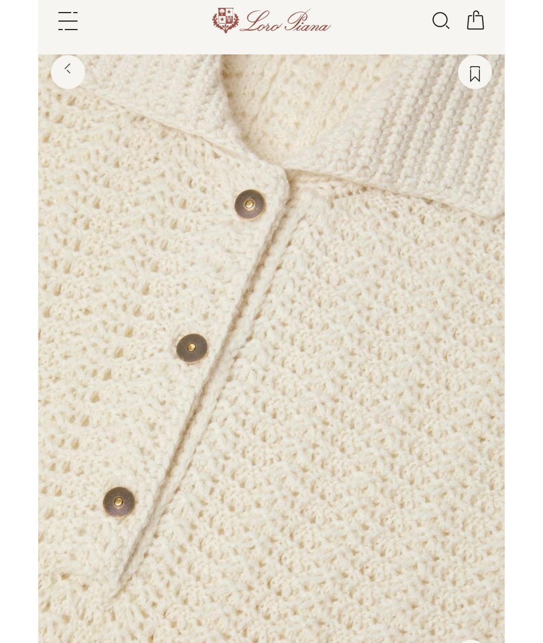 LORO PIANA Белое шерстяное повседневное платье, фото 7