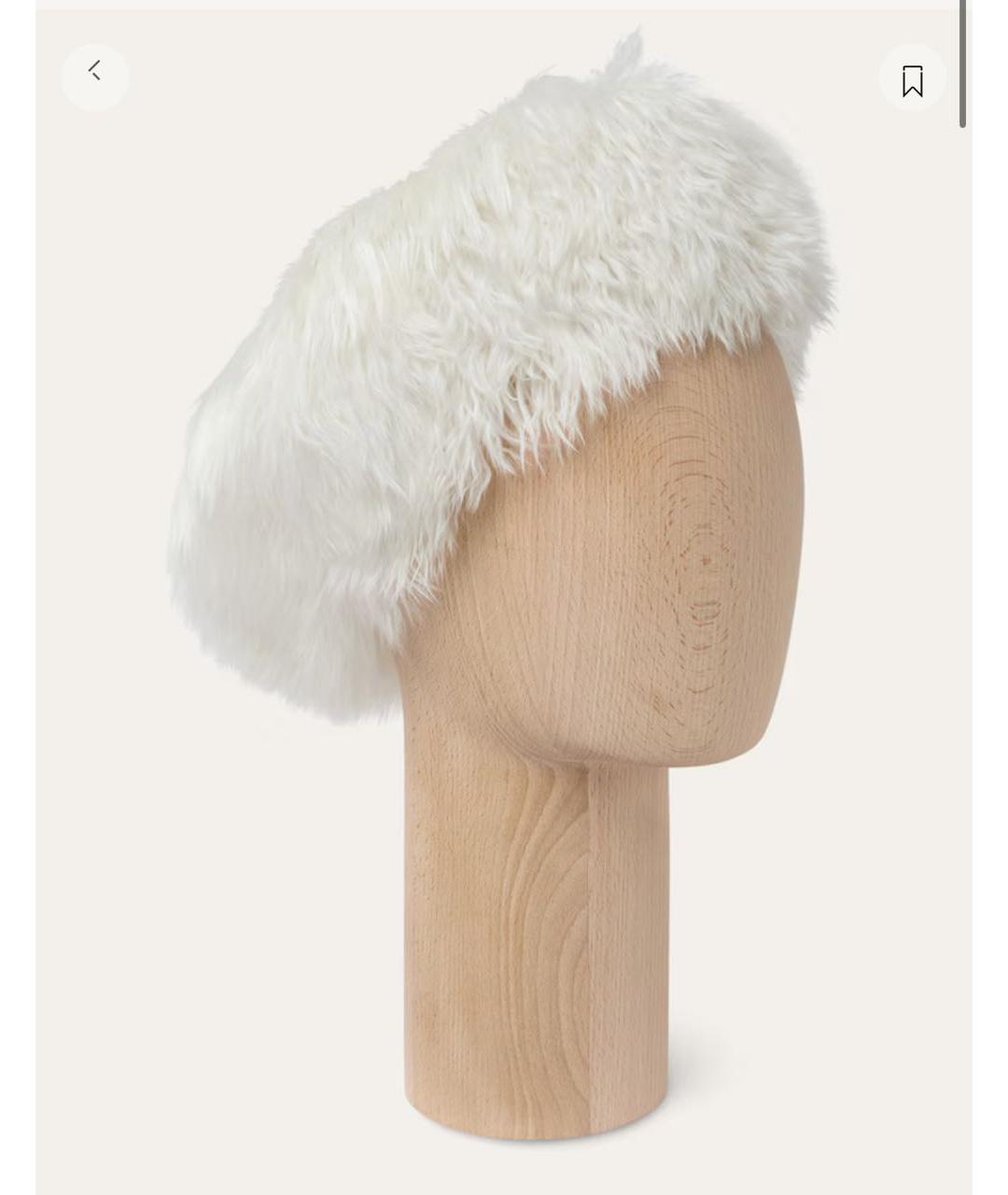 LORO PIANA Белая шерстяная шапка, фото 5