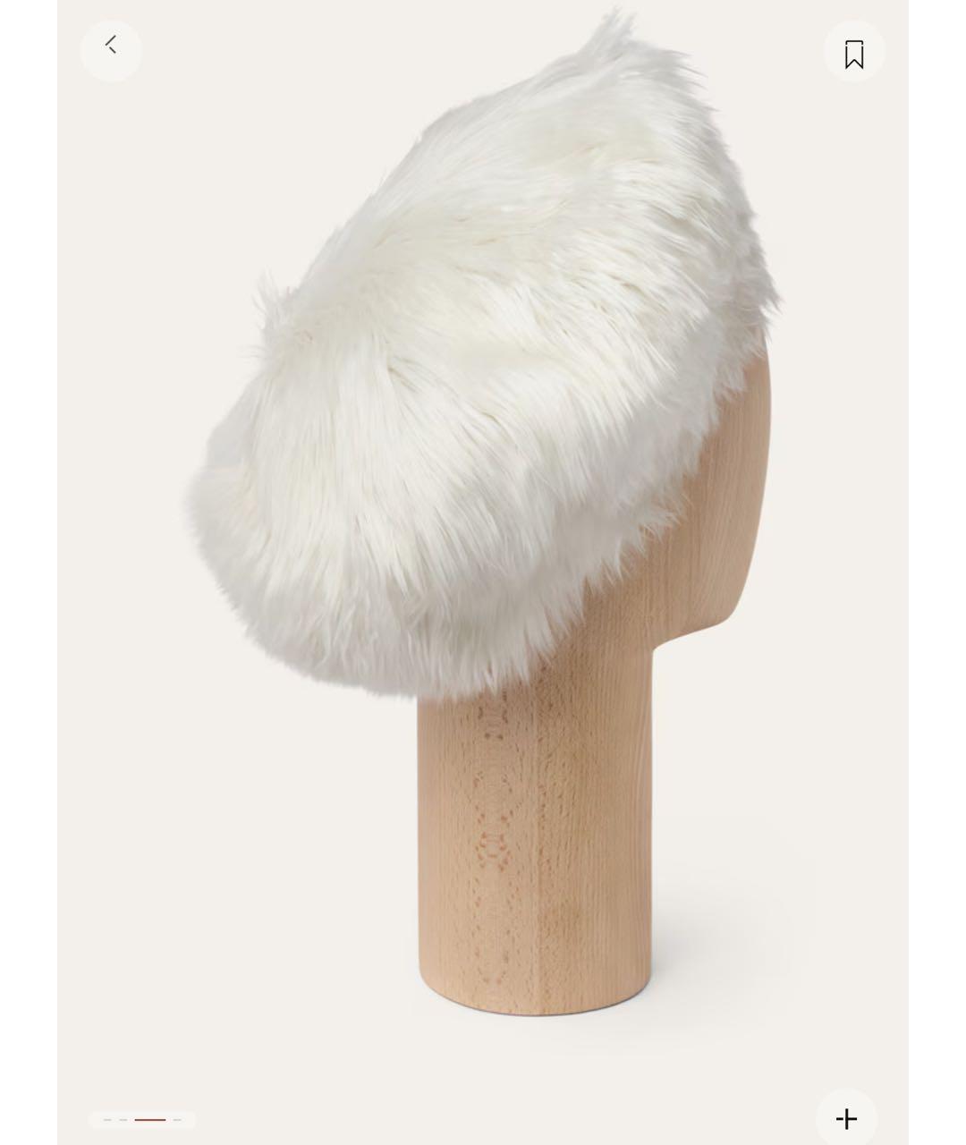 LORO PIANA Белая шерстяная шапка, фото 4