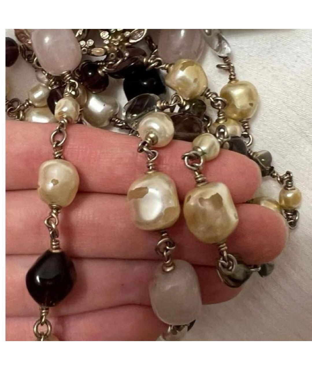 CHANEL Серебряная металлическая цепочка, фото 3