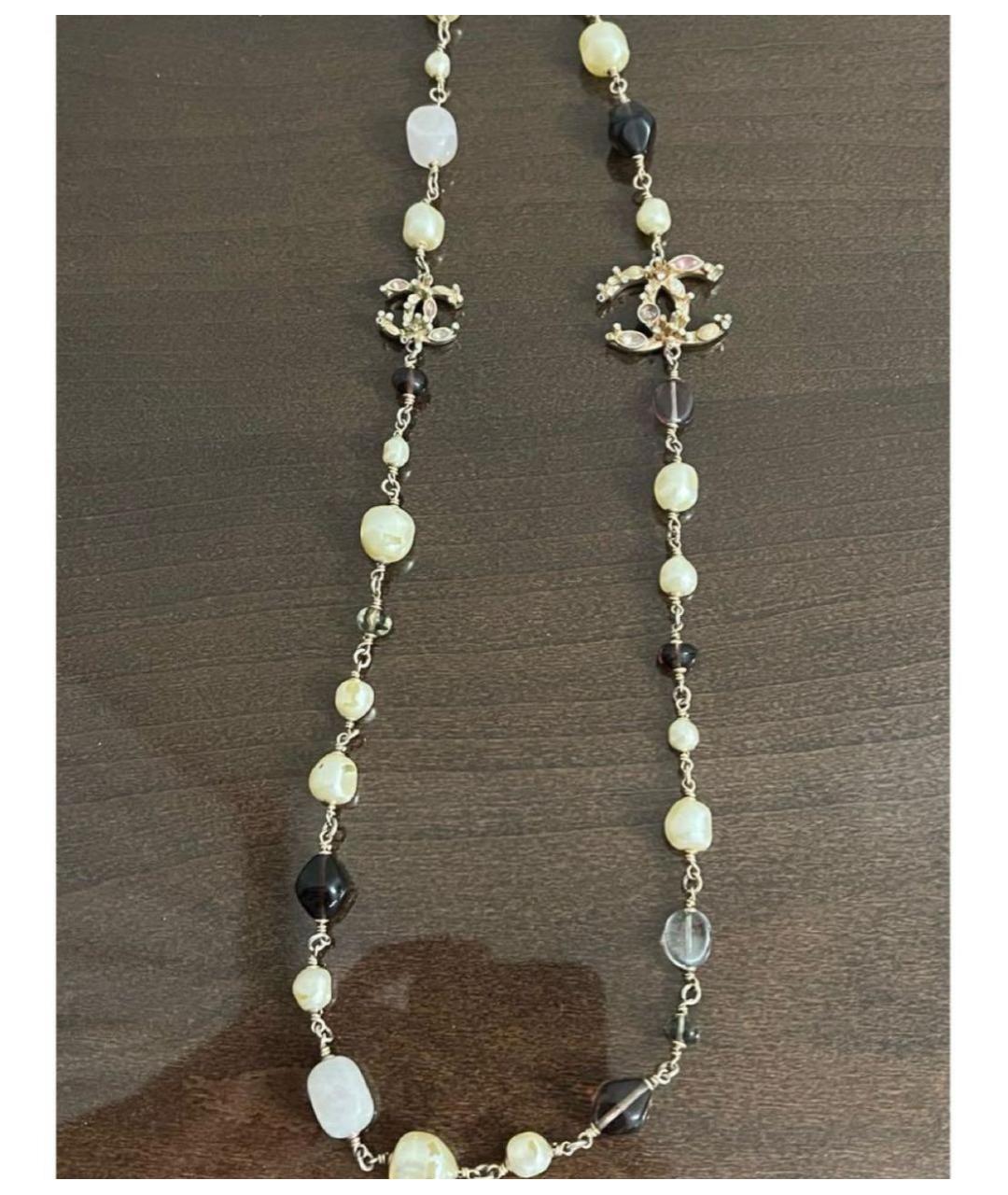 CHANEL Серебряная металлическая цепочка, фото 2