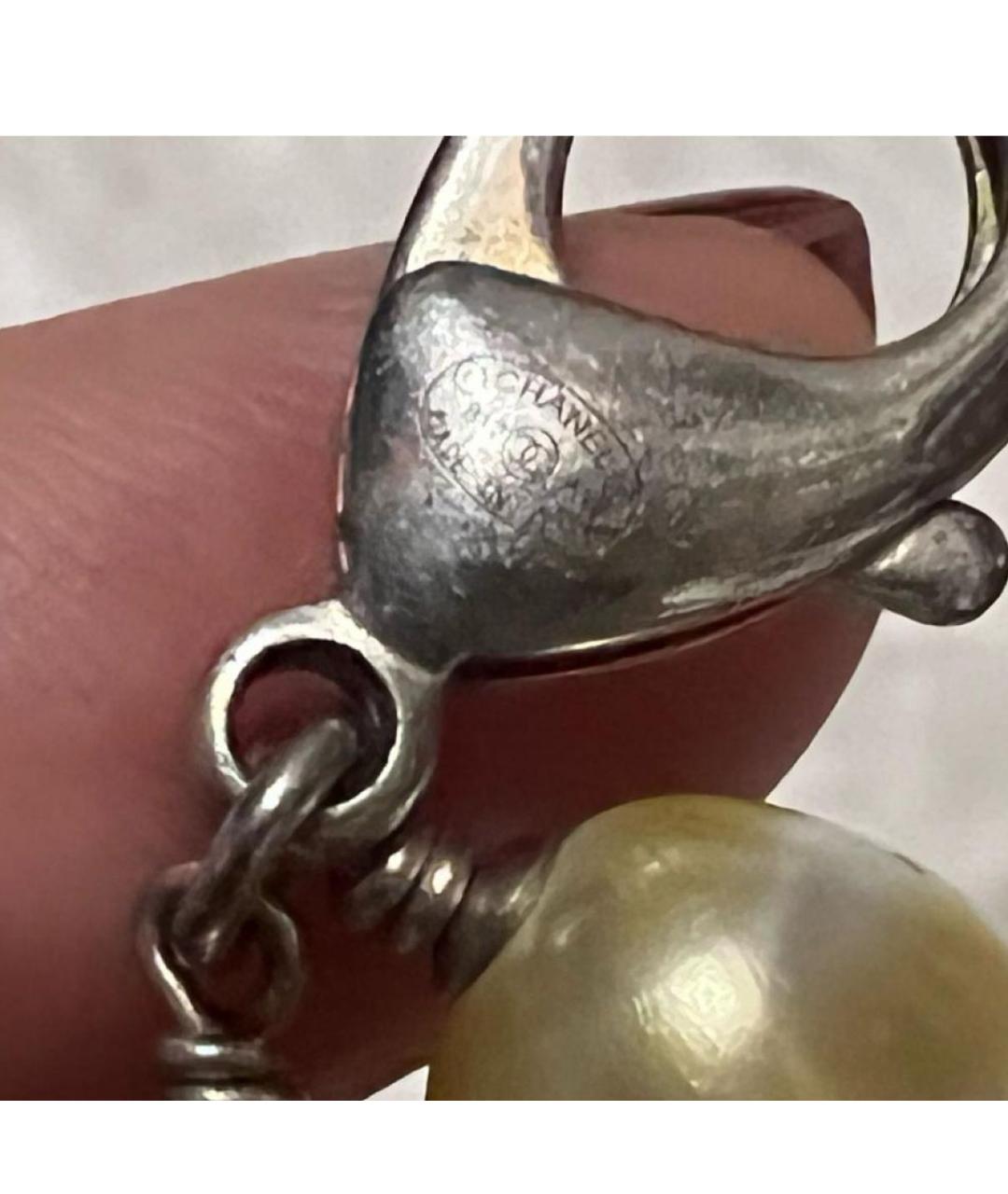 CHANEL Серебряная металлическая цепочка, фото 4