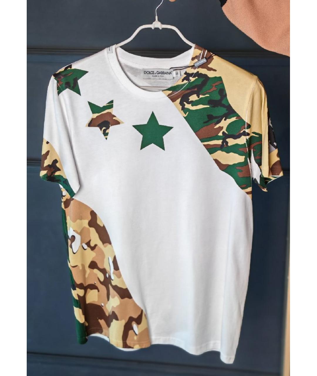 DOLCE&GABBANA Белая хлопковая футболка, фото 5