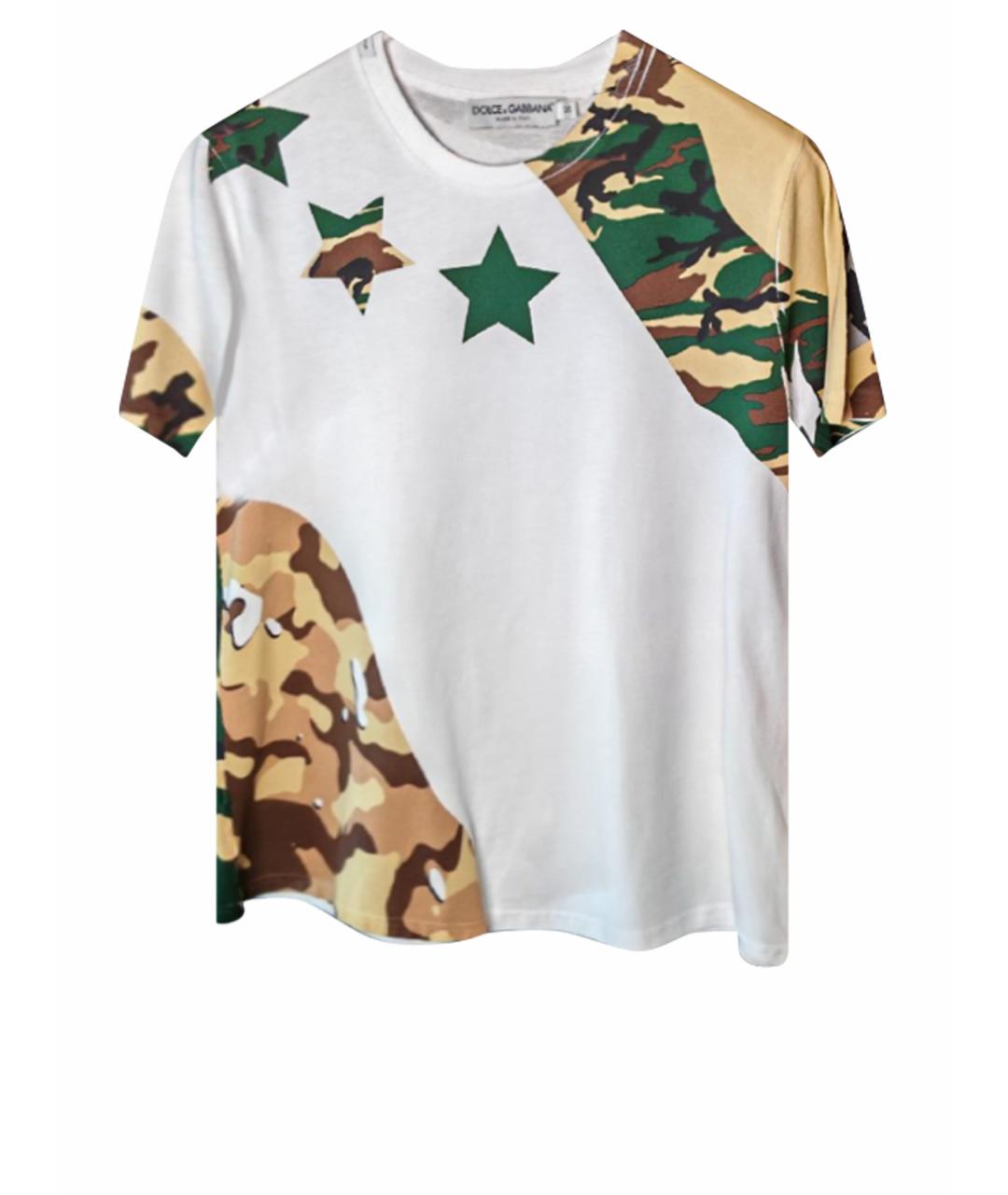 DOLCE&GABBANA Белая хлопковая футболка, фото 1