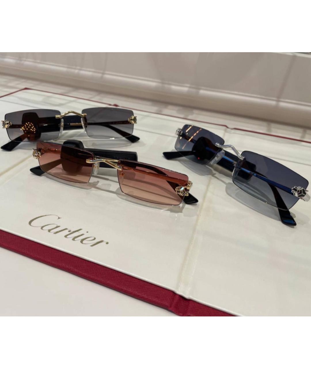 CARTIER Серебряные металлические солнцезащитные очки, фото 2