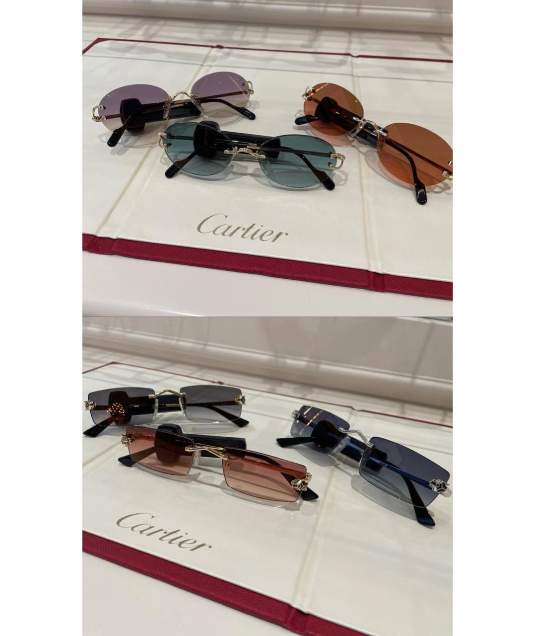 CARTIER Серебряные металлические солнцезащитные очки, фото 4