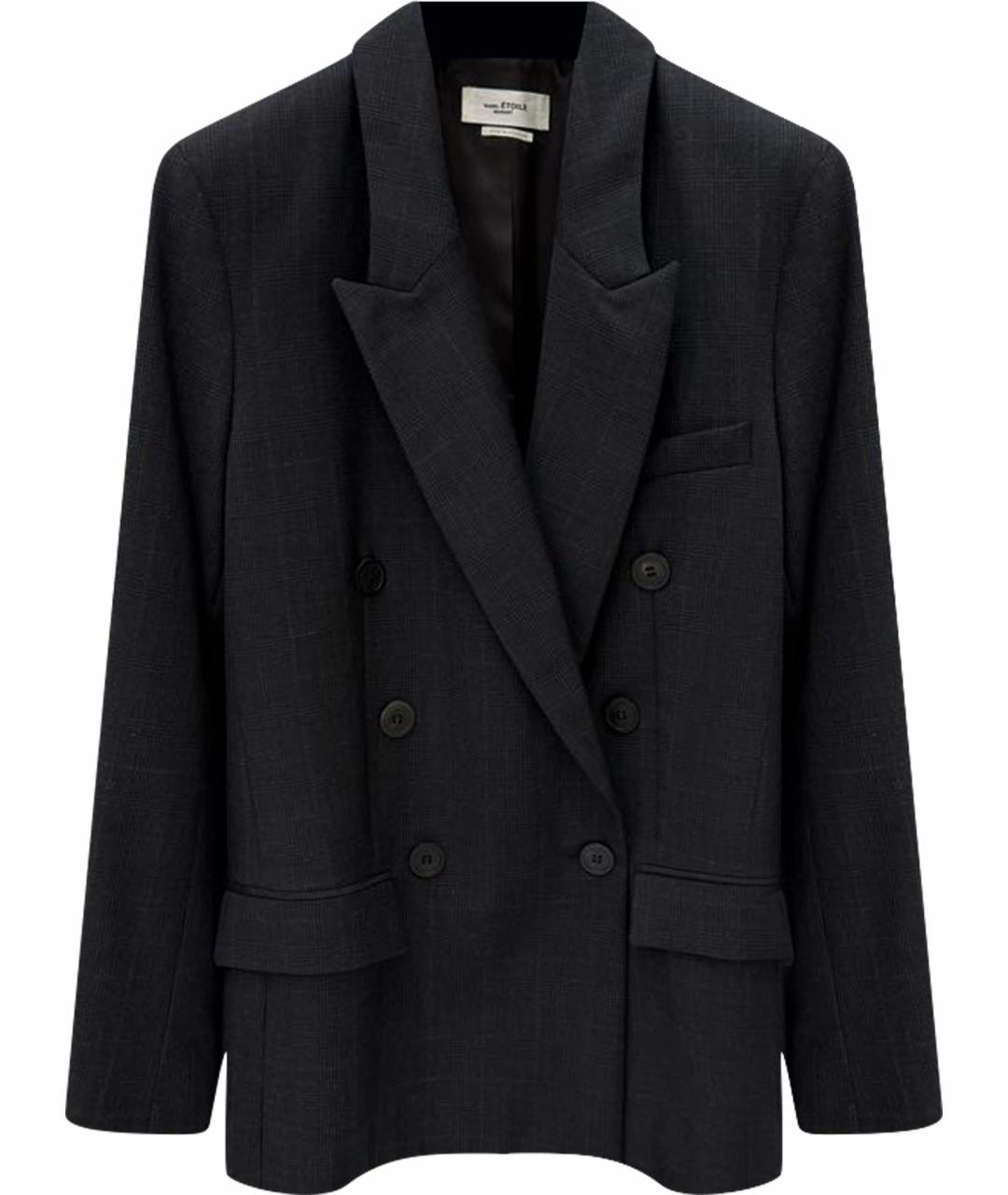 ISABEL MARANT ETOILE Антрацитовый шерстяной жакет/пиджак, фото 1