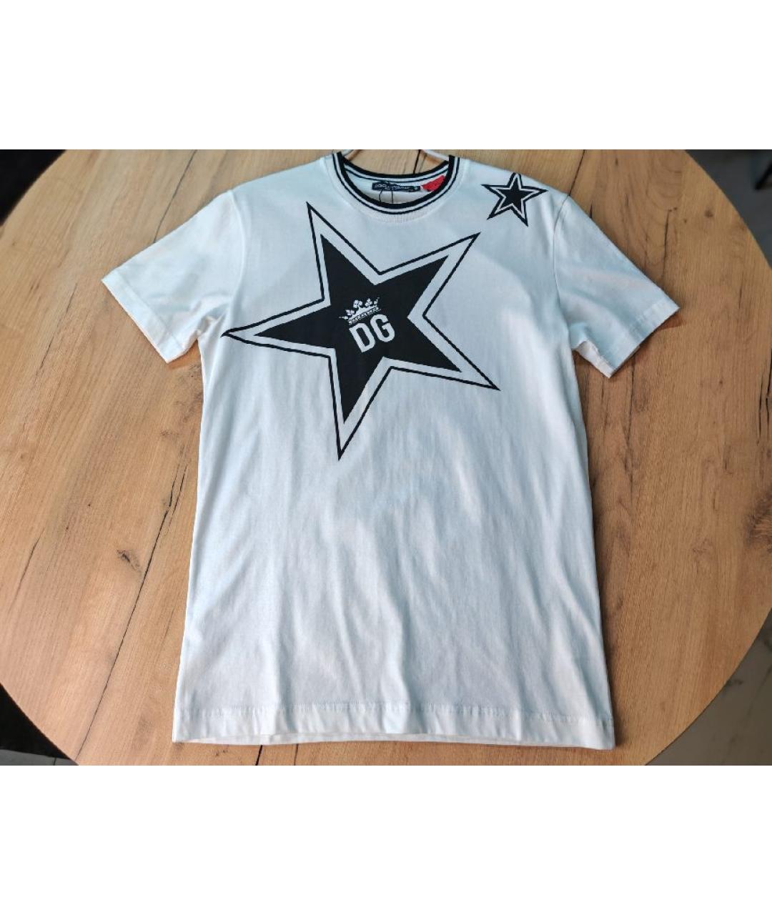 DOLCE&GABBANA Белая хлопковая футболка, фото 5