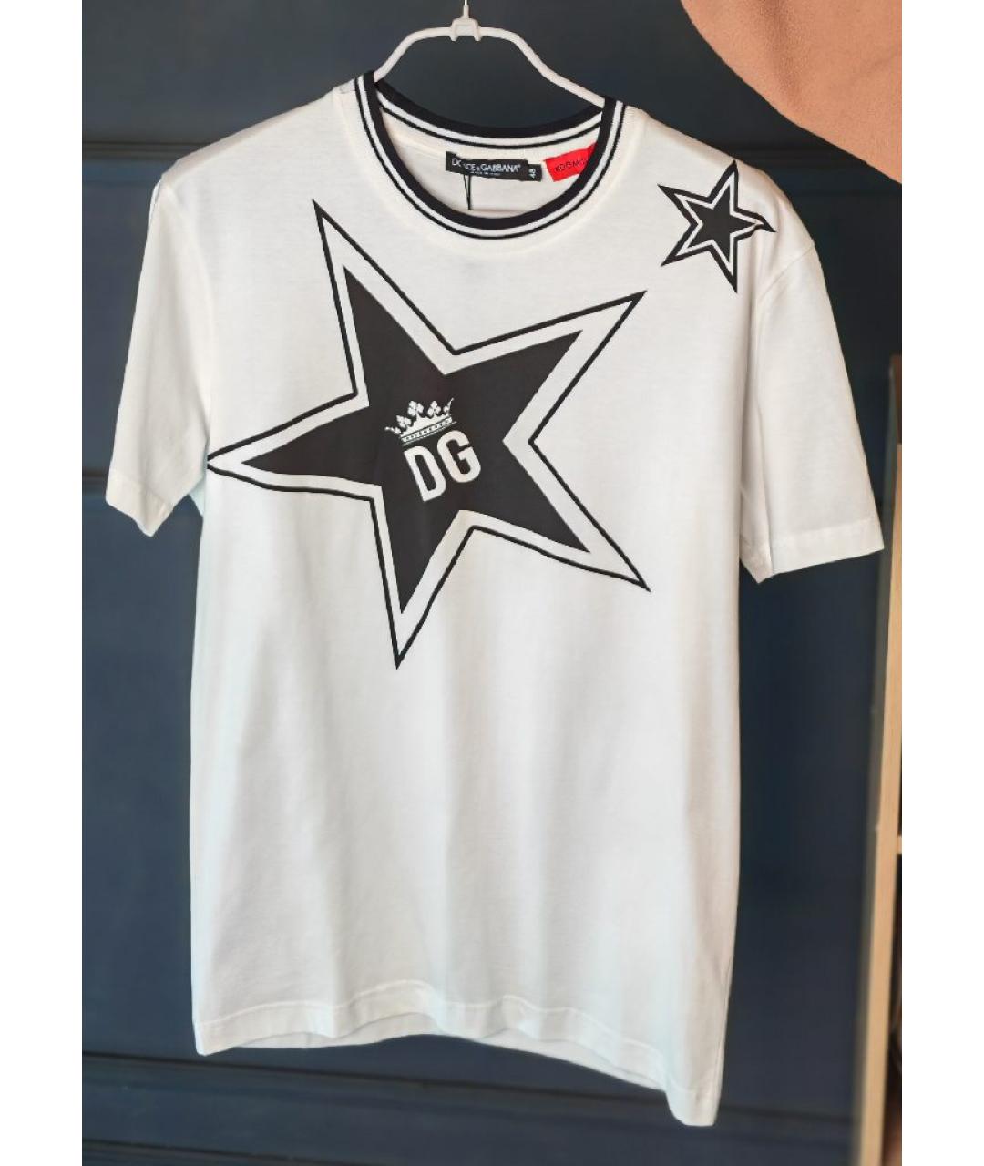 DOLCE&GABBANA Белая хлопковая футболка, фото 7