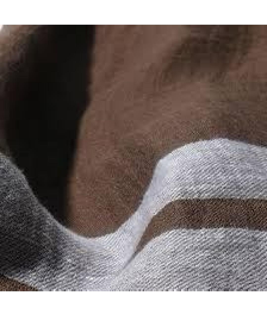 BRUNELLO CUCINELLI Коричневый льняной шарф, фото 3