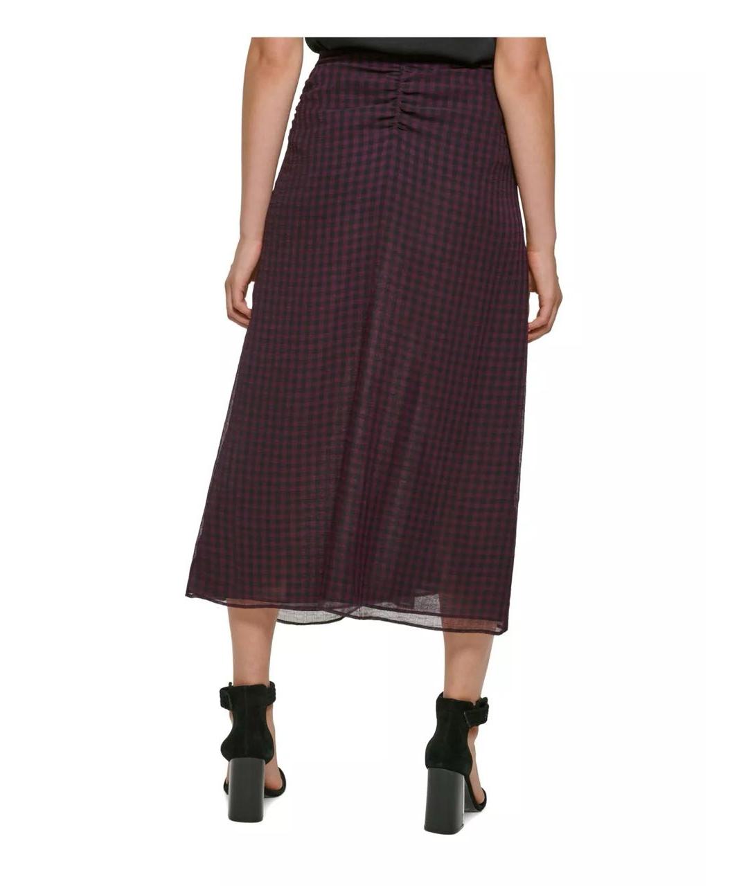 CALVIN KLEIN Фиолетовая шифоновая юбка макси, фото 8