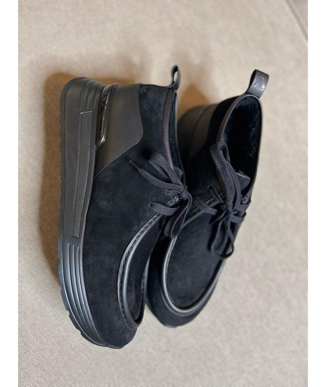 STEFANO RICCI Черные замшевые низкие ботинки, фото 8