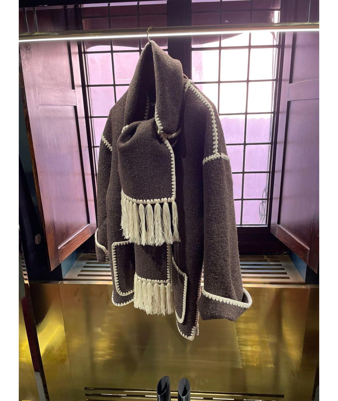 TOTEME Коричневое шерстяное пальто, фото 4