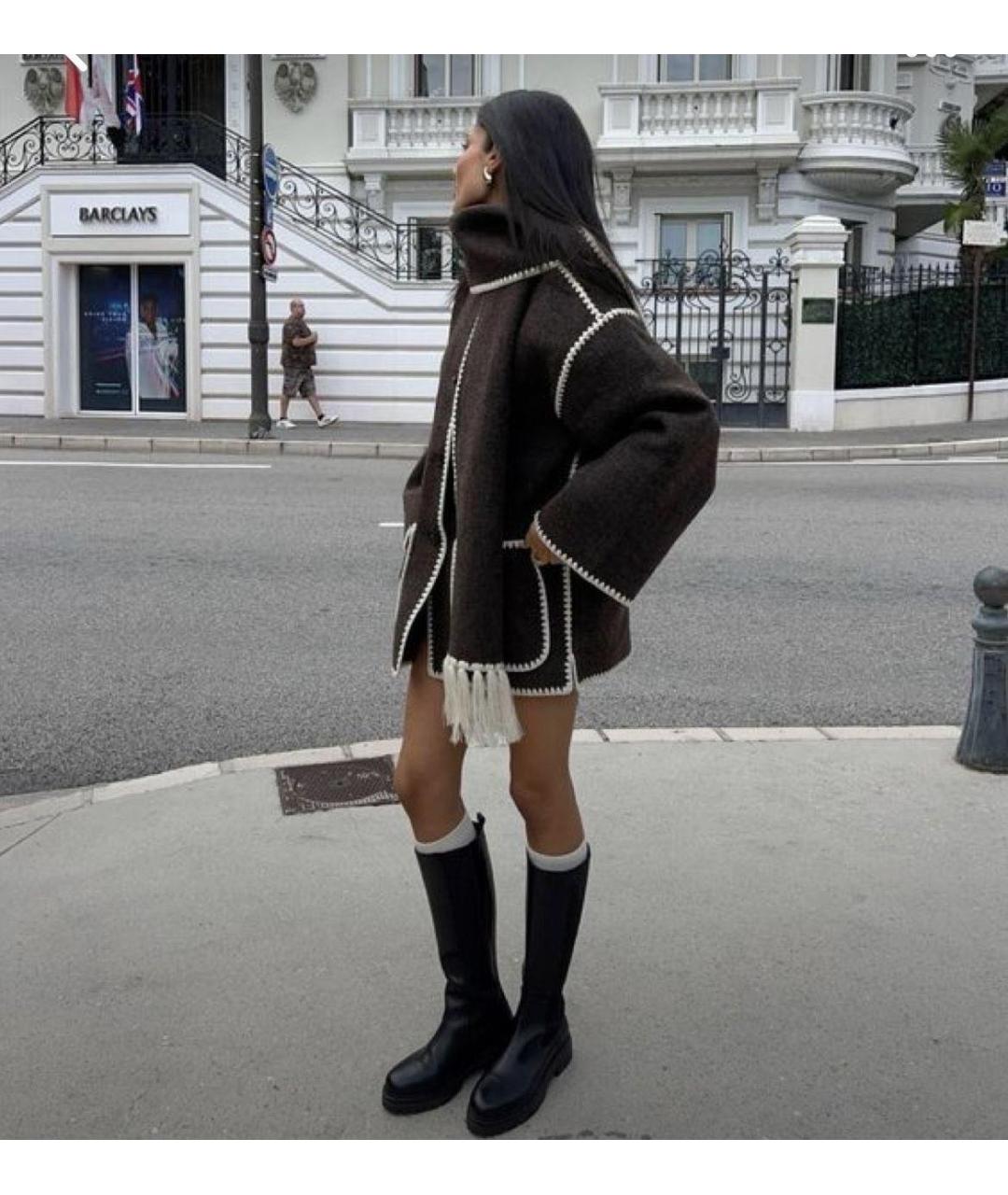 TOTEME Коричневое шерстяное пальто, фото 7