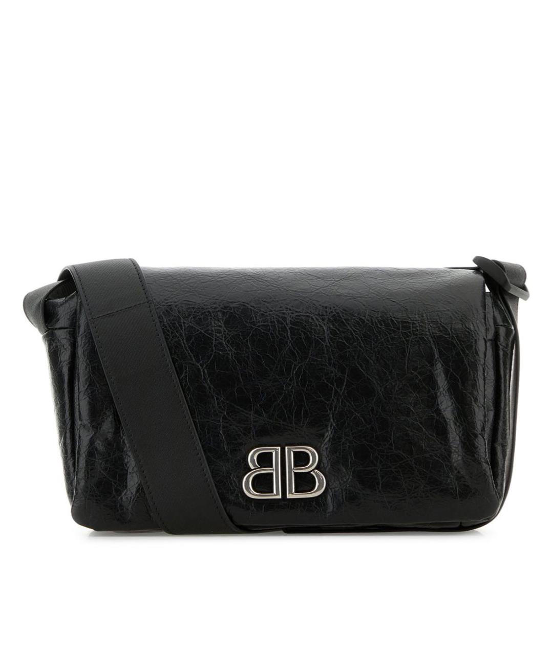 BALENCIAGA Черная кожаная сумка через плечо, фото 4