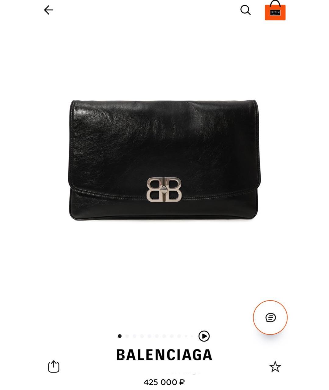 BALENCIAGA Черная кожаная сумка через плечо, фото 6