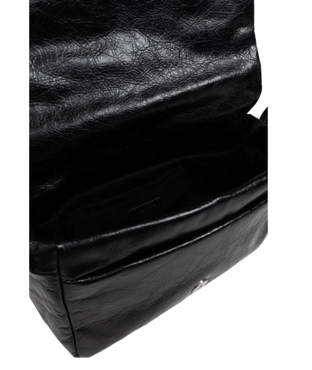 BALENCIAGA Черная кожаная сумка через плечо, фото 5