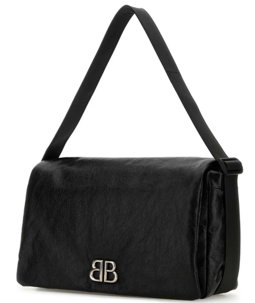 BALENCIAGA Черная кожаная сумка через плечо, фото 7