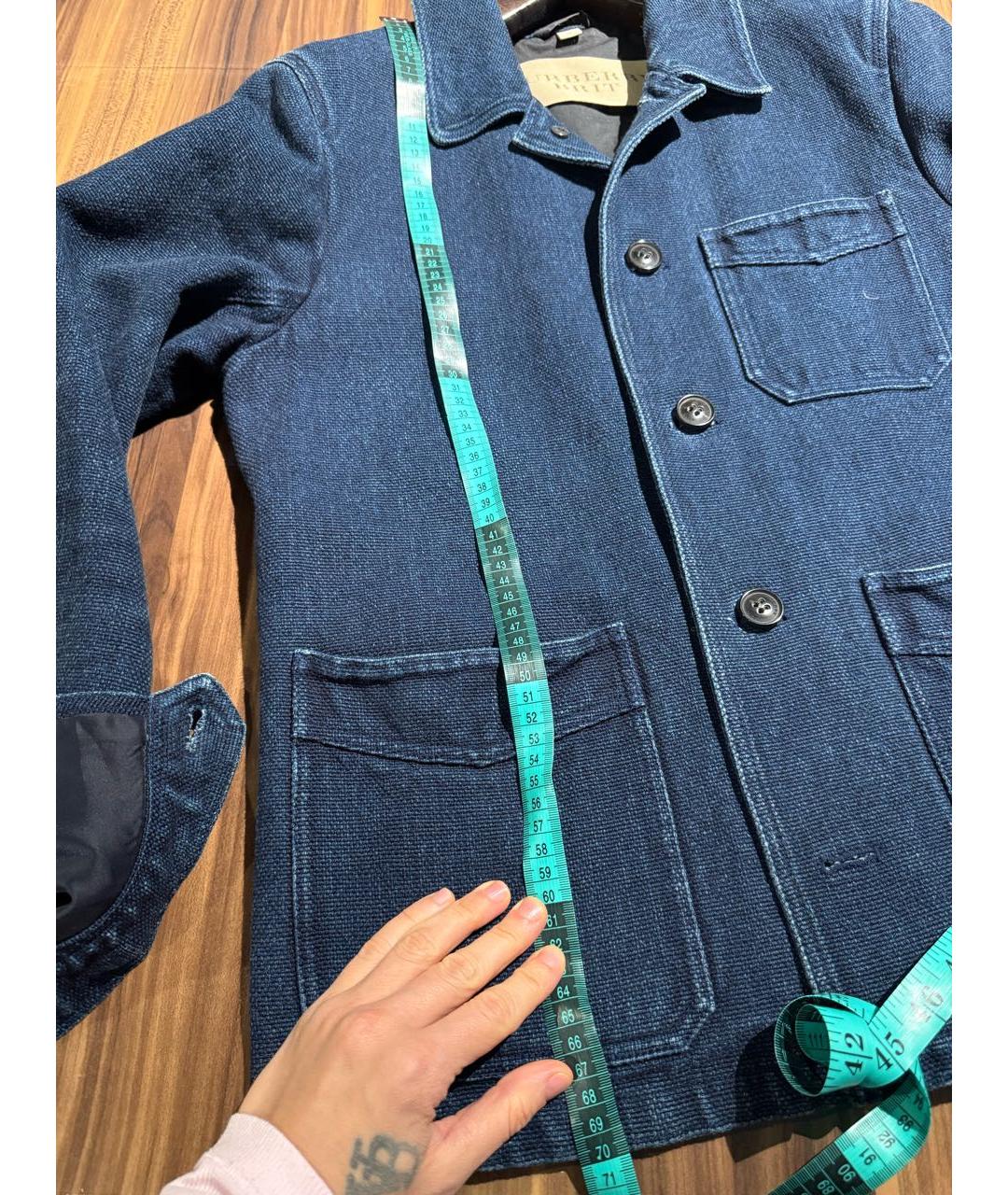 BURBERRY Синий деним жакет/пиджак, фото 4