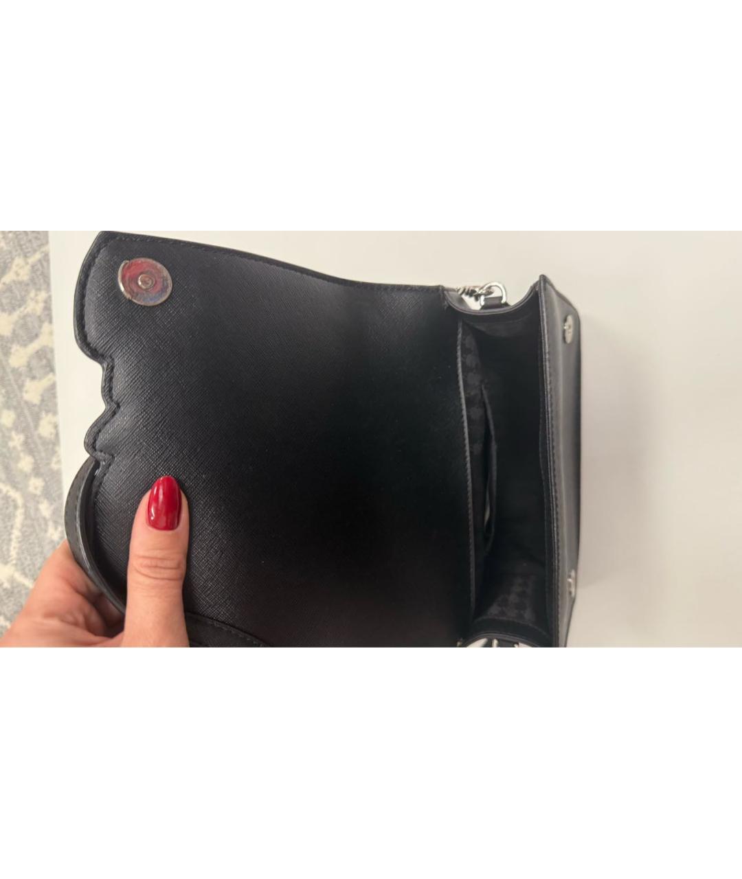 KARL LAGERFELD Черная сумка через плечо из искусственной кожи, фото 4