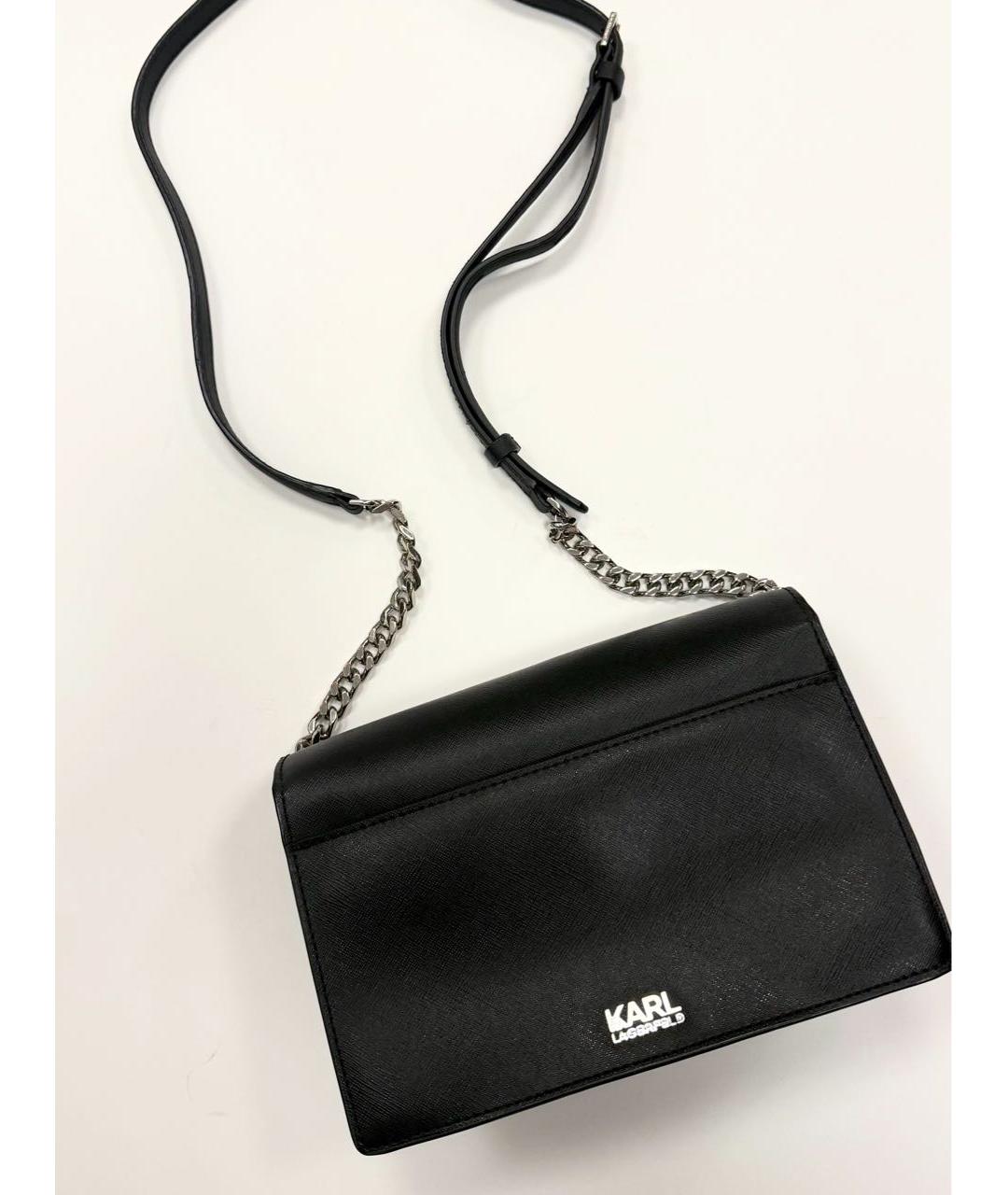 KARL LAGERFELD Черная сумка через плечо из искусственной кожи, фото 2