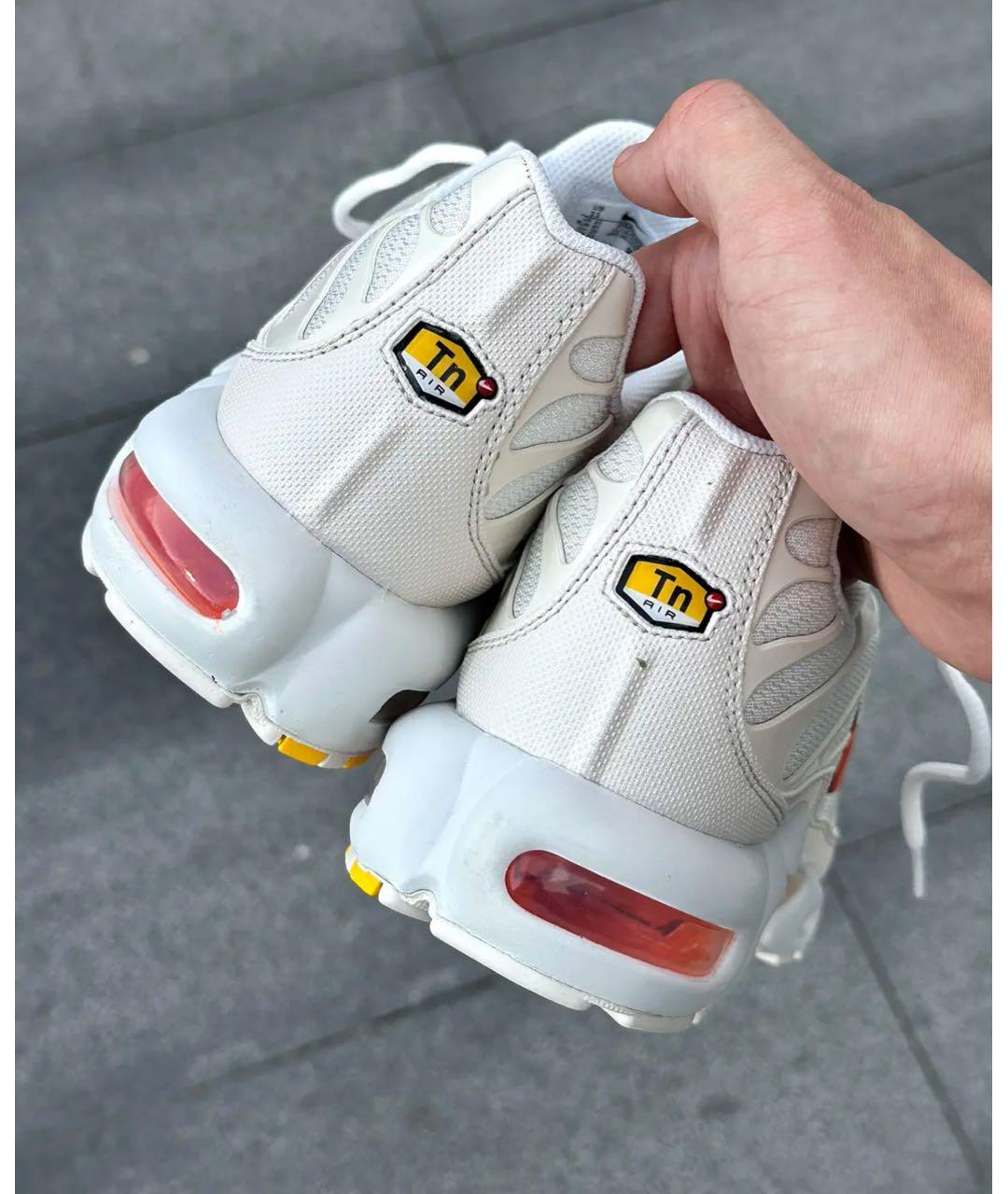 NIKE Белые текстильные низкие кроссовки / кеды, фото 6