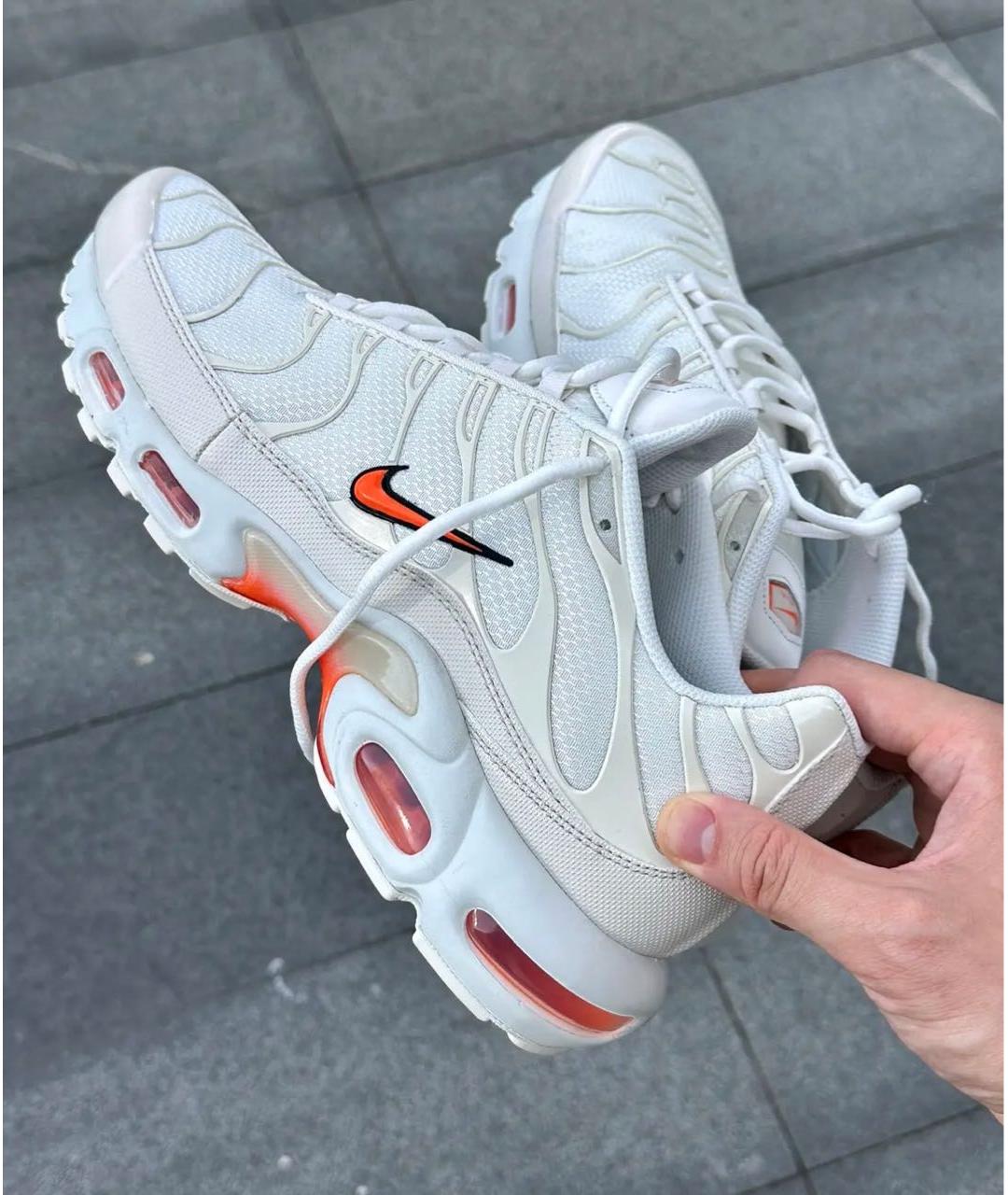 NIKE Белые текстильные низкие кроссовки / кеды, фото 5