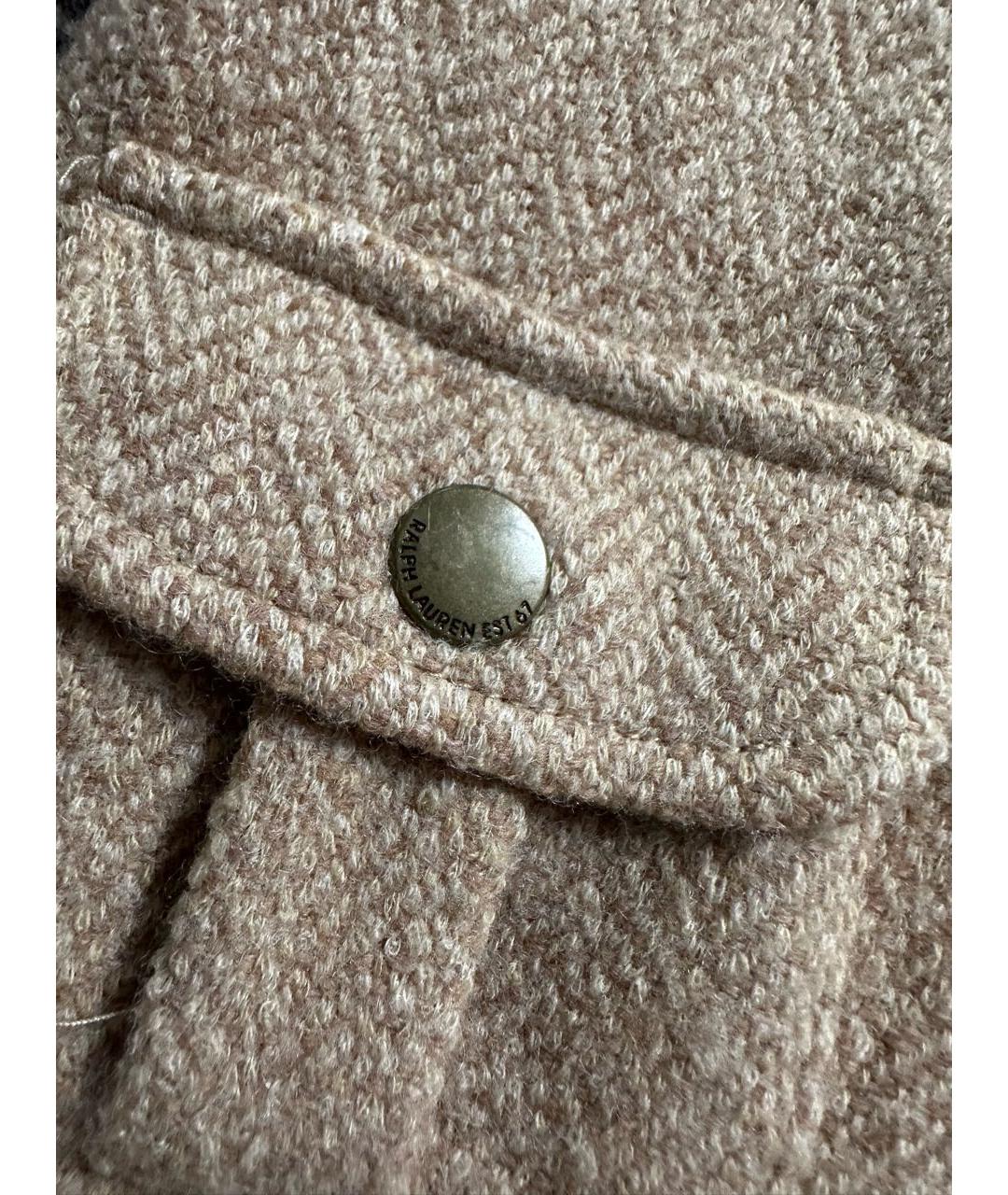 RALPH LAUREN Бежевый шерстяной жакет/пиджак, фото 2