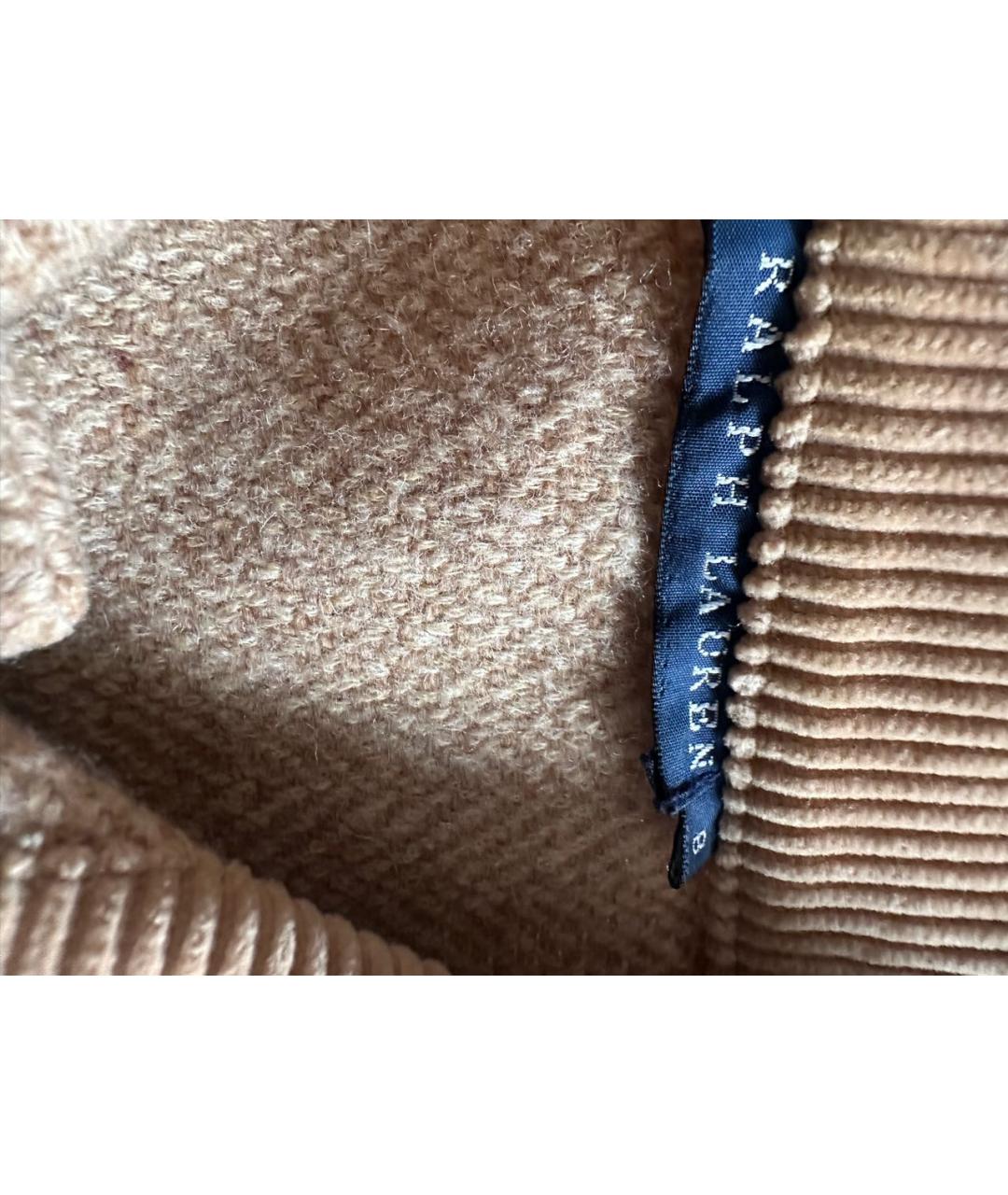 RALPH LAUREN Бежевый шерстяной жакет/пиджак, фото 5