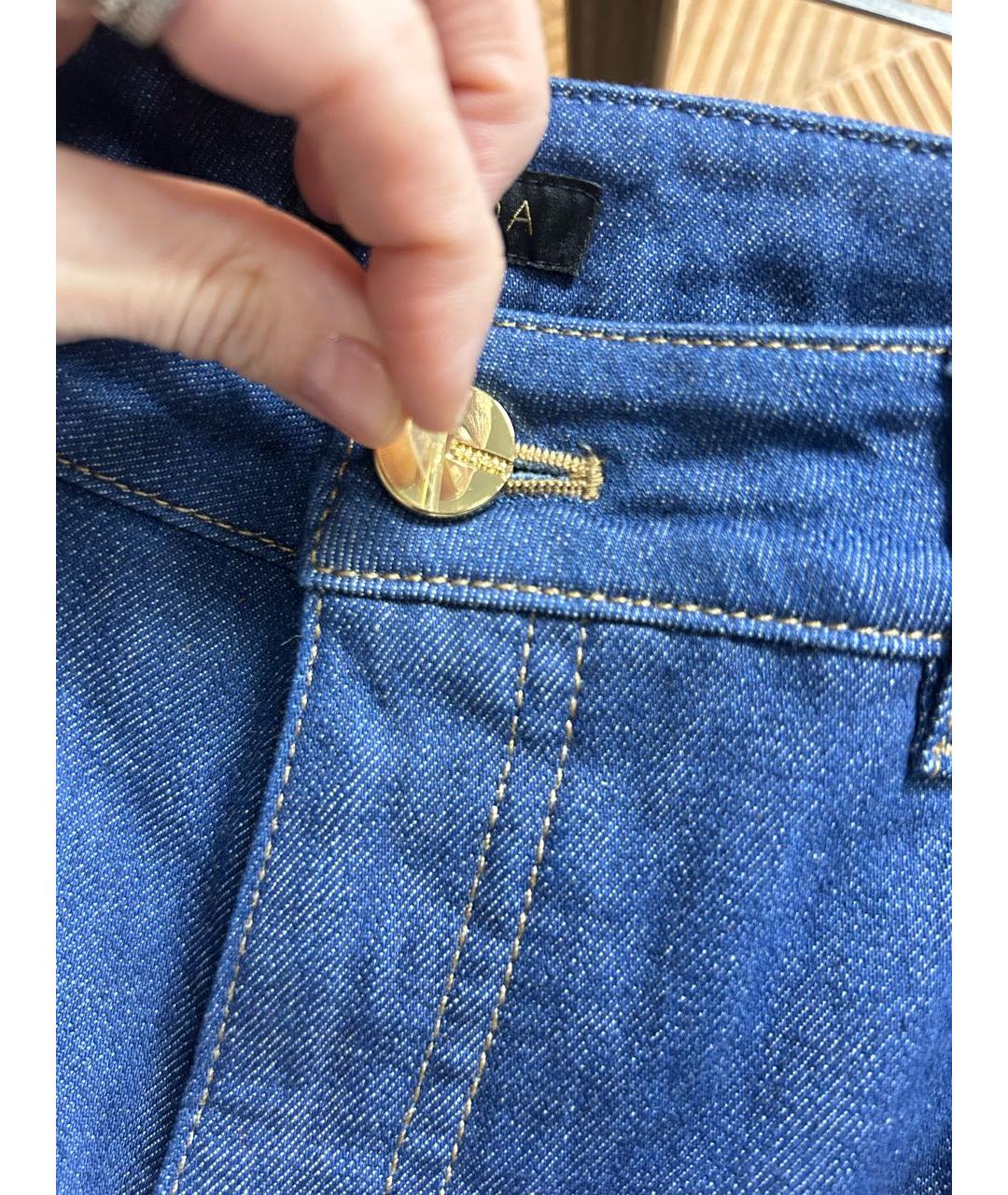 ESCADA Темно-синие хлопковые джинсы клеш, фото 3