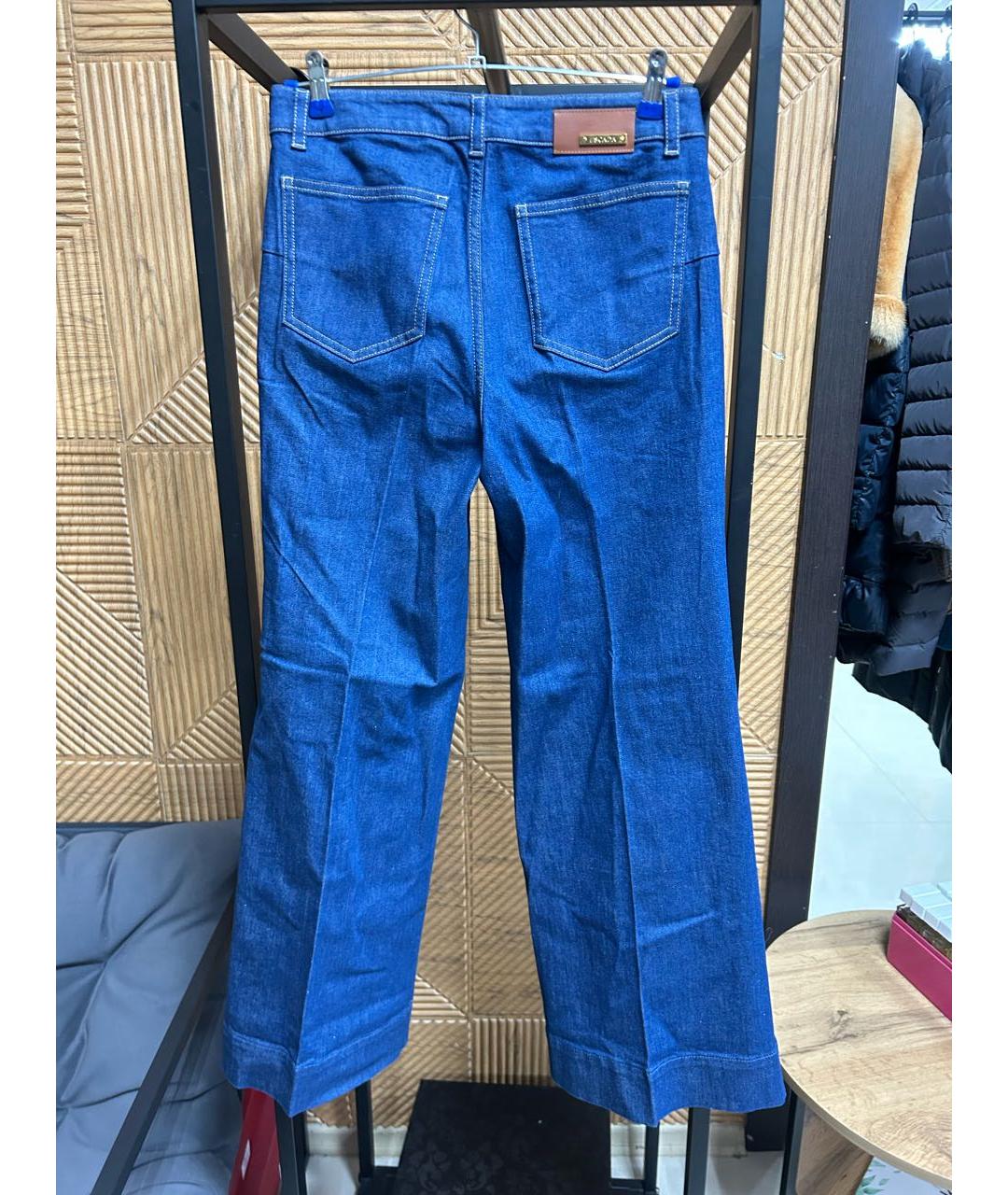 ESCADA Темно-синие хлопковые джинсы клеш, фото 2