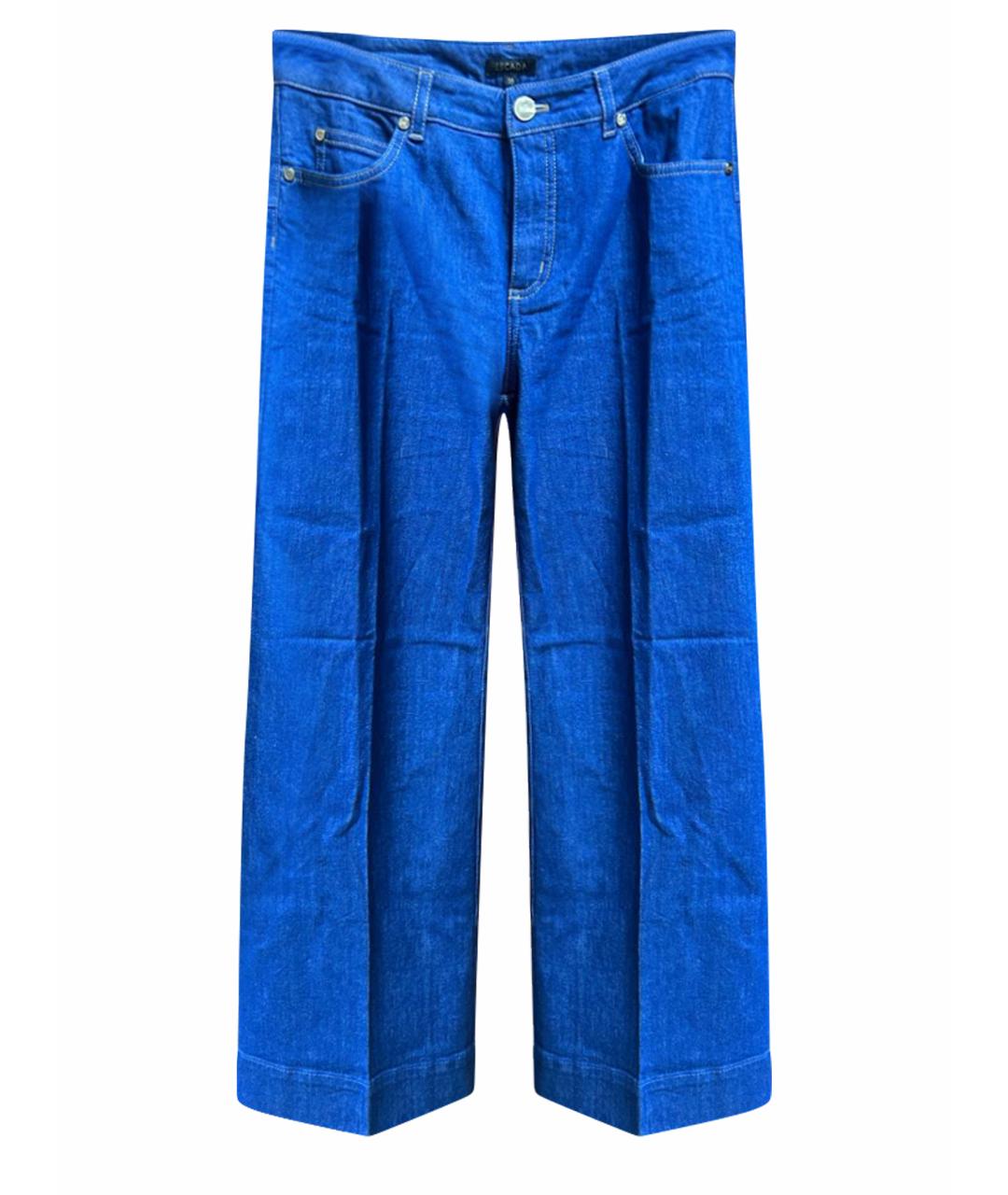 ESCADA Темно-синие хлопковые джинсы клеш, фото 1