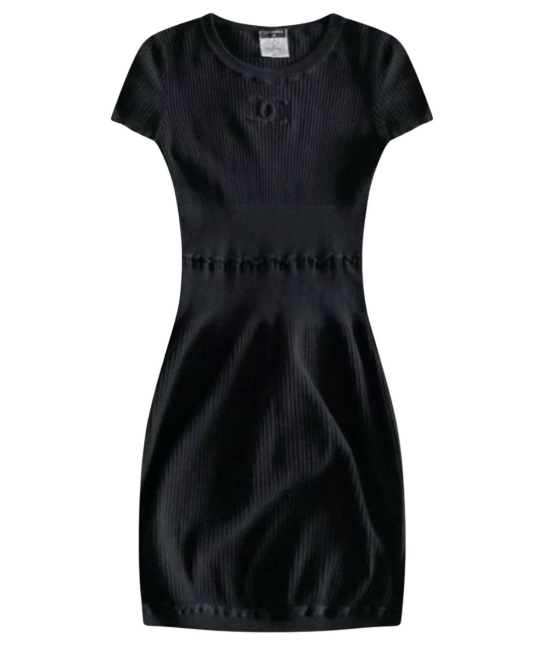 CHANEL Темно-синее хлопковое повседневное платье, фото 1