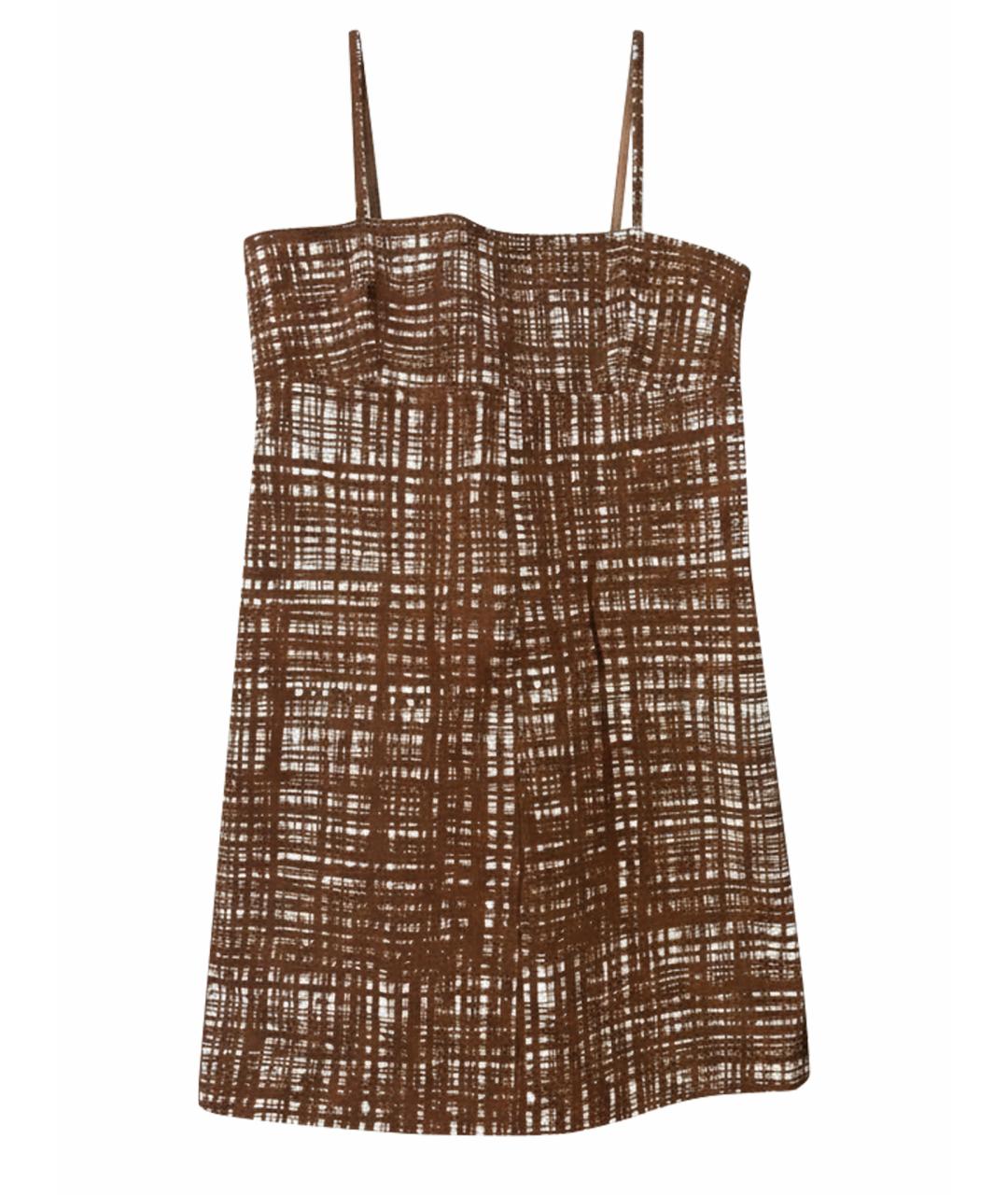 PRADA Коричневый полиэстеровый сарафан, фото 1